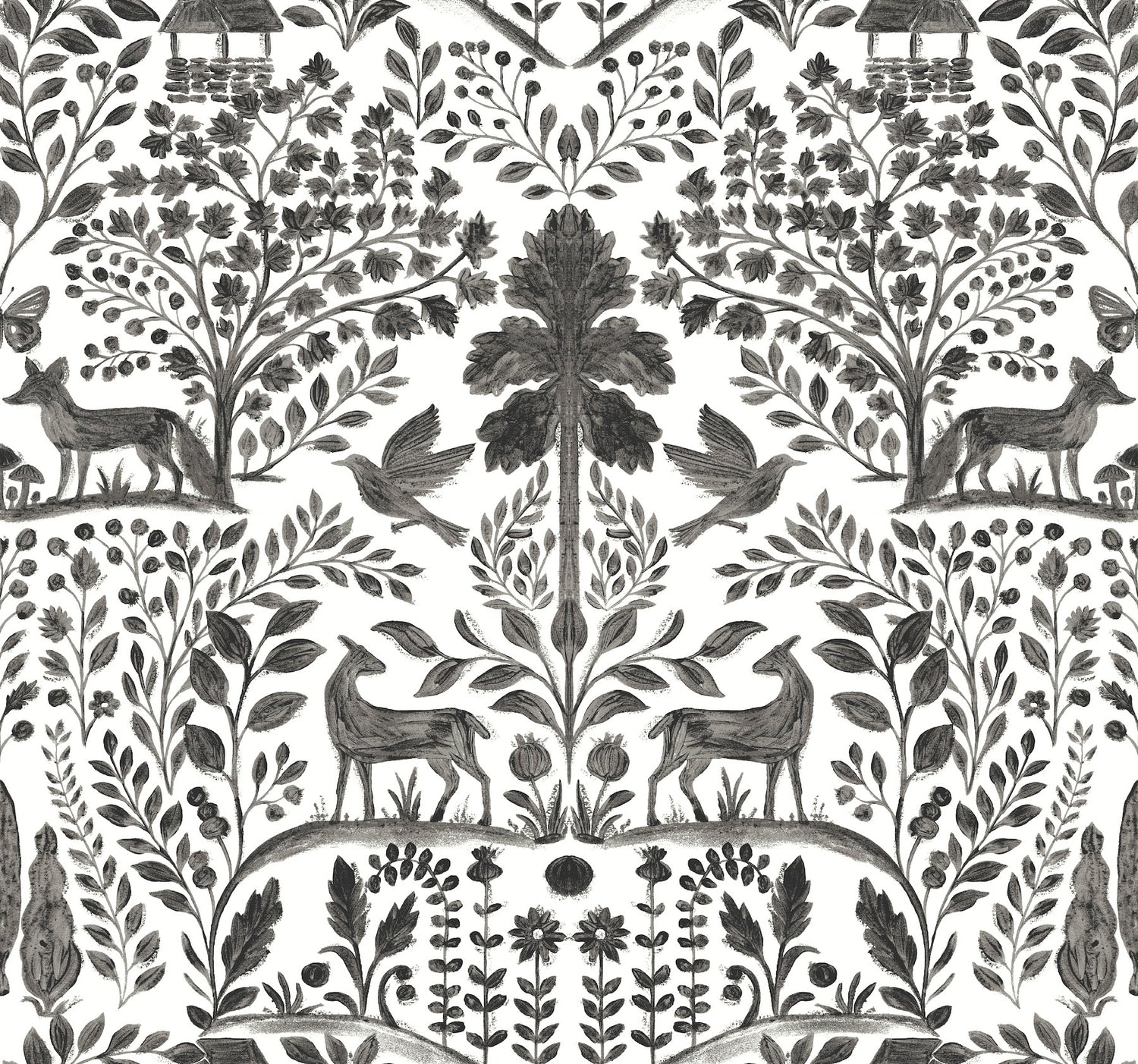 Anoki Wallpaper in black color - pattern number 4197-83758 - by A Street Prints in the Kaleidoscope collection