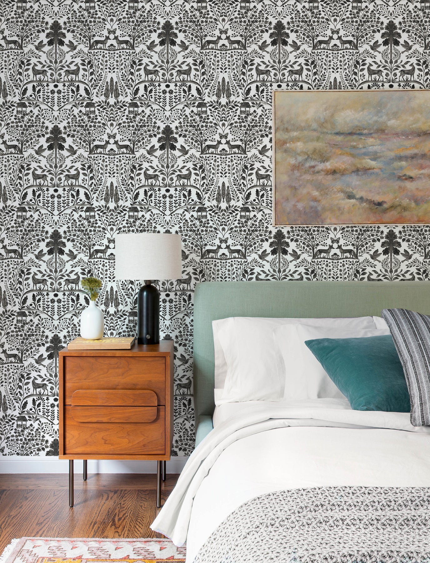 Anoki Wallpaper in black color - pattern number 4197-83758 - by A Street Prints in the Kaleidoscope collection