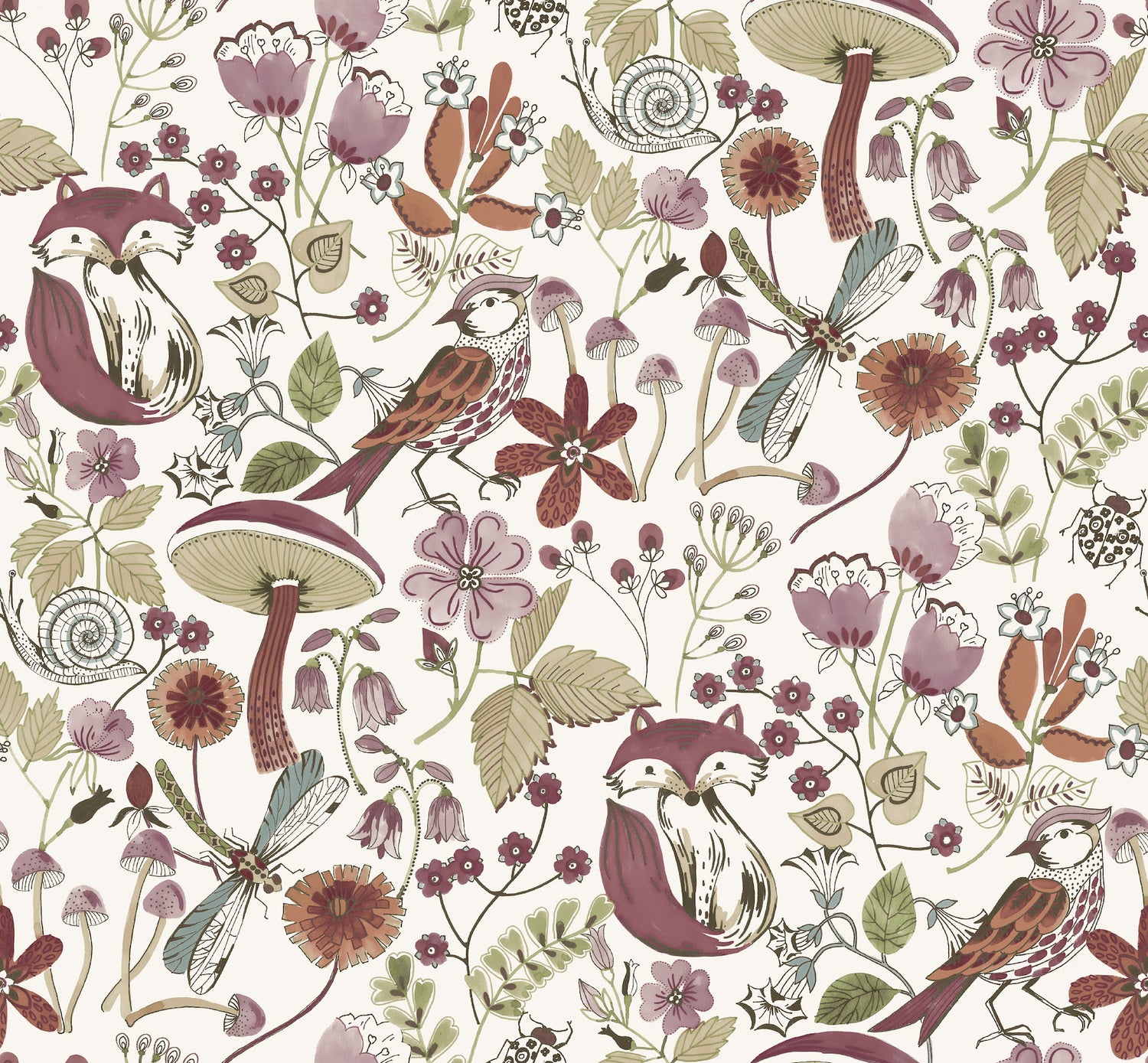 Wonder Wallpaper in plum color - pattern number 4197-83761 - by A Street Prints in the Kaleidoscope collection