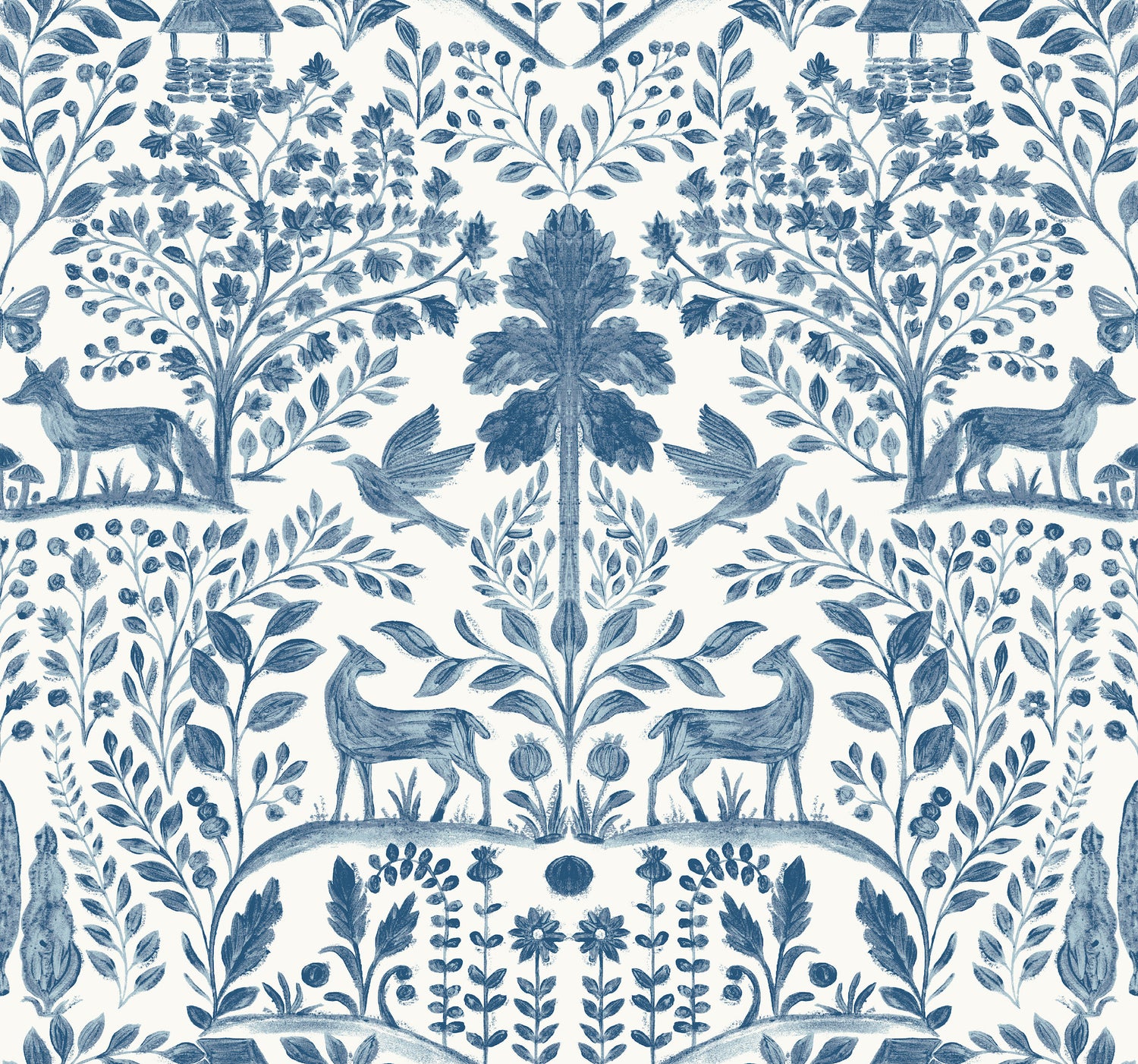 Anoki Wallpaper in blue color - pattern number 4197-84003 - by A Street Prints in the Kaleidoscope collection