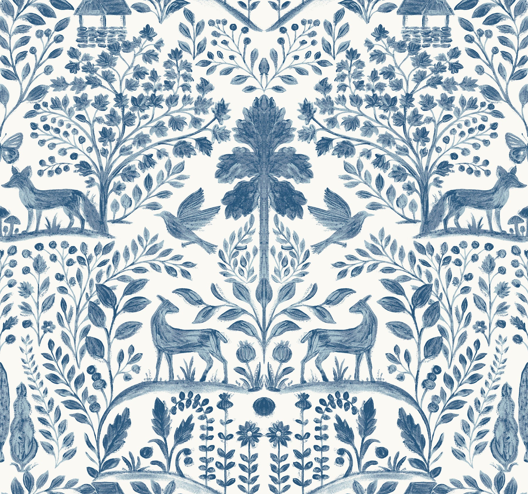 Anoki Wallpaper in blue color - pattern number 4197-84003 - by A Street Prints in the Kaleidoscope collection
