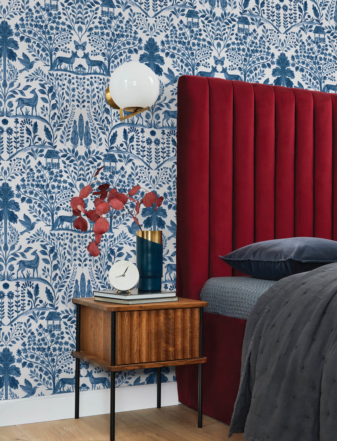Anoki Wallpaper in blue color - pattern number 4197-84003 - by A Street Prints in the Kaleidoscope collection