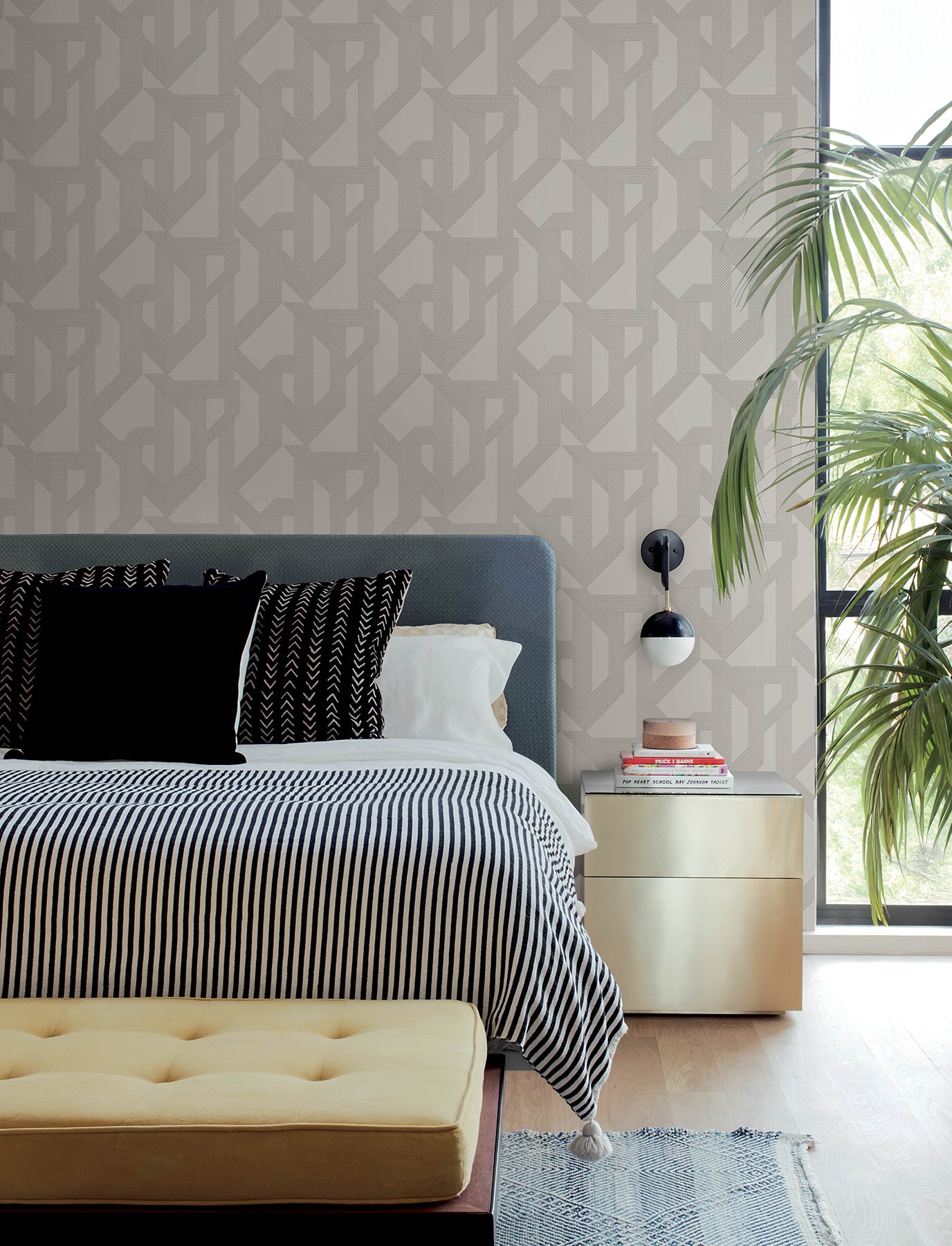 Franz Wallpaper in dove color - pattern number 4198-27800 - by A Street Prints in the Moderne Deco Timeless Glamour collection