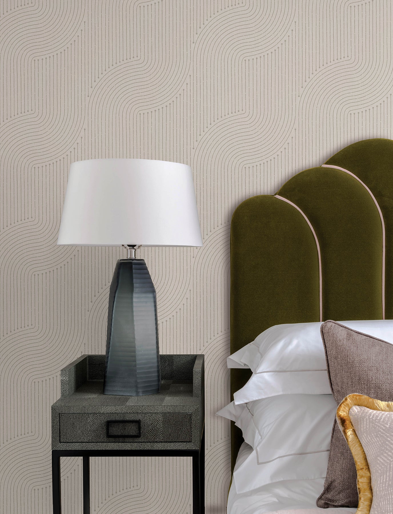 Braddock Wallpaper in dove color - pattern number 4198-27805 - by A Street Prints in the Moderne Deco Timeless Glamour collection