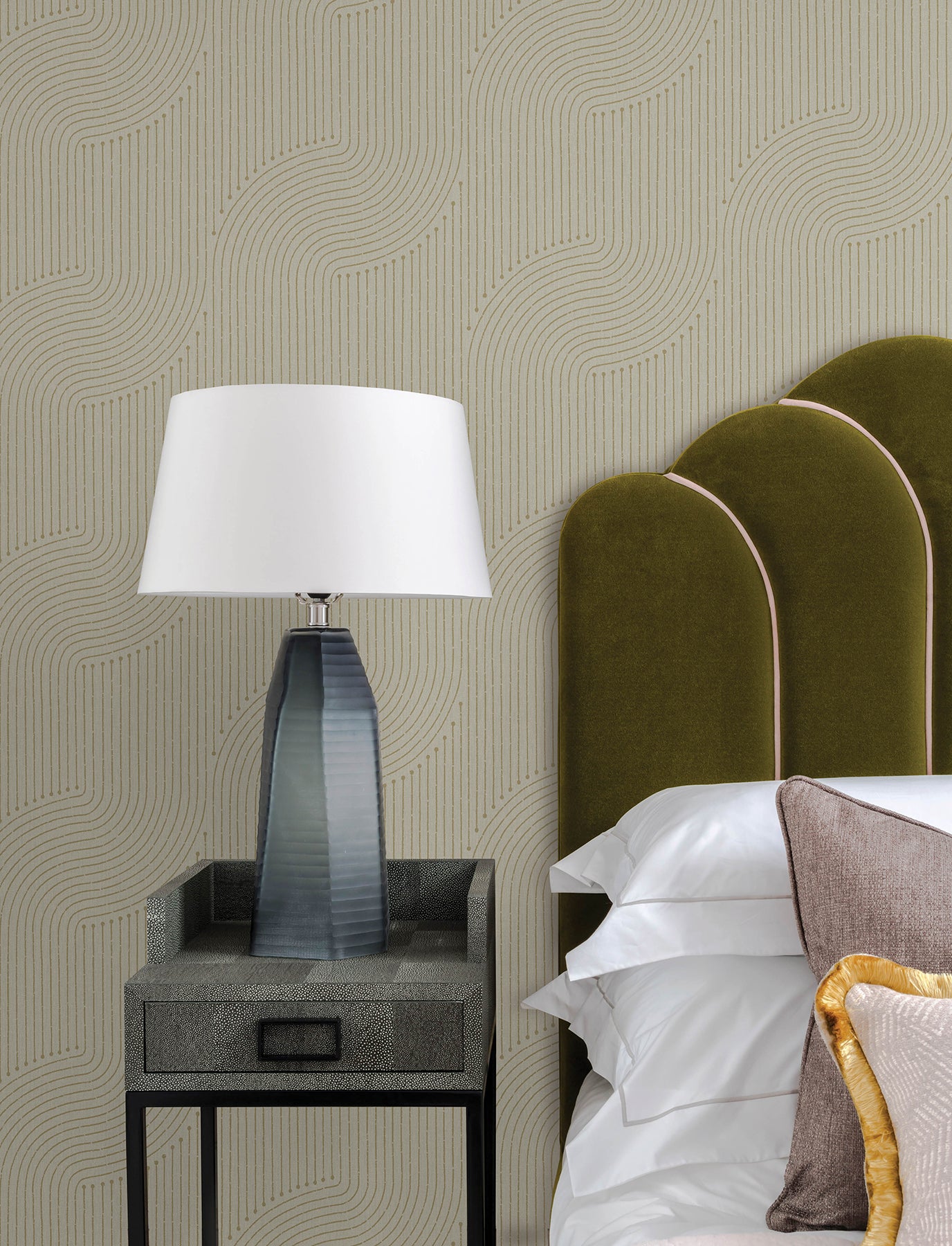Braddock Wallpaper in gold color - pattern number 4198-27809 - by A Street Prints in the Moderne Deco Timeless Glamour collection