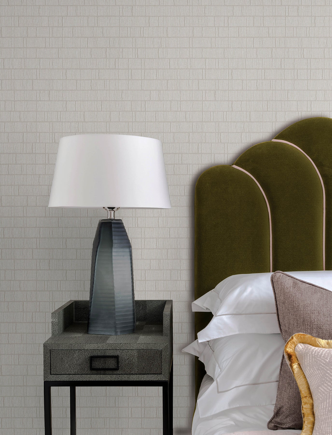 Collis Wallpaper in dove color - pattern number 4198-27816 - by A Street Prints in the Moderne Deco Timeless Glamour collection