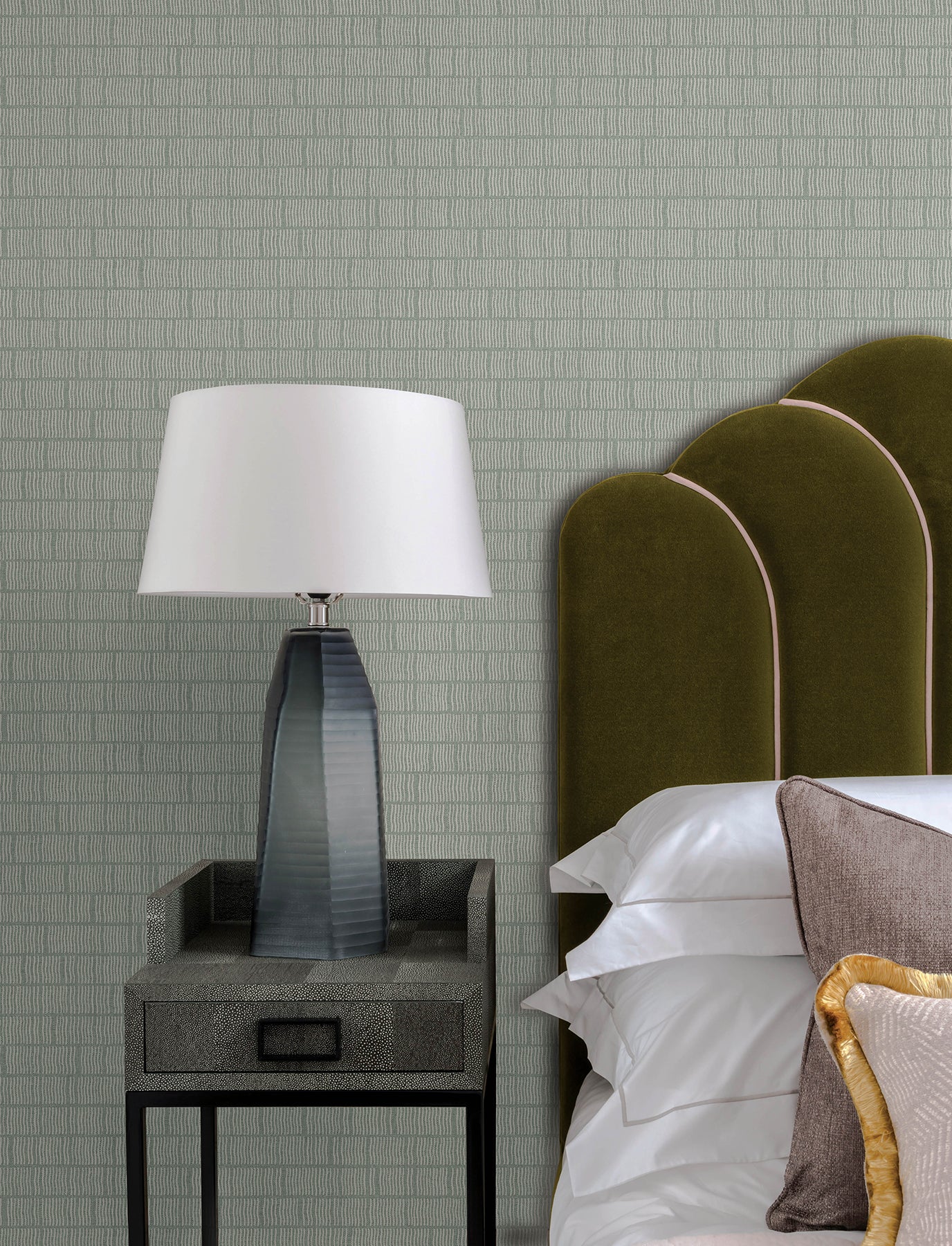 Collis Wallpaper in green color - pattern number 4198-27818 - by A Street Prints in the Moderne Deco Timeless Glamour collection