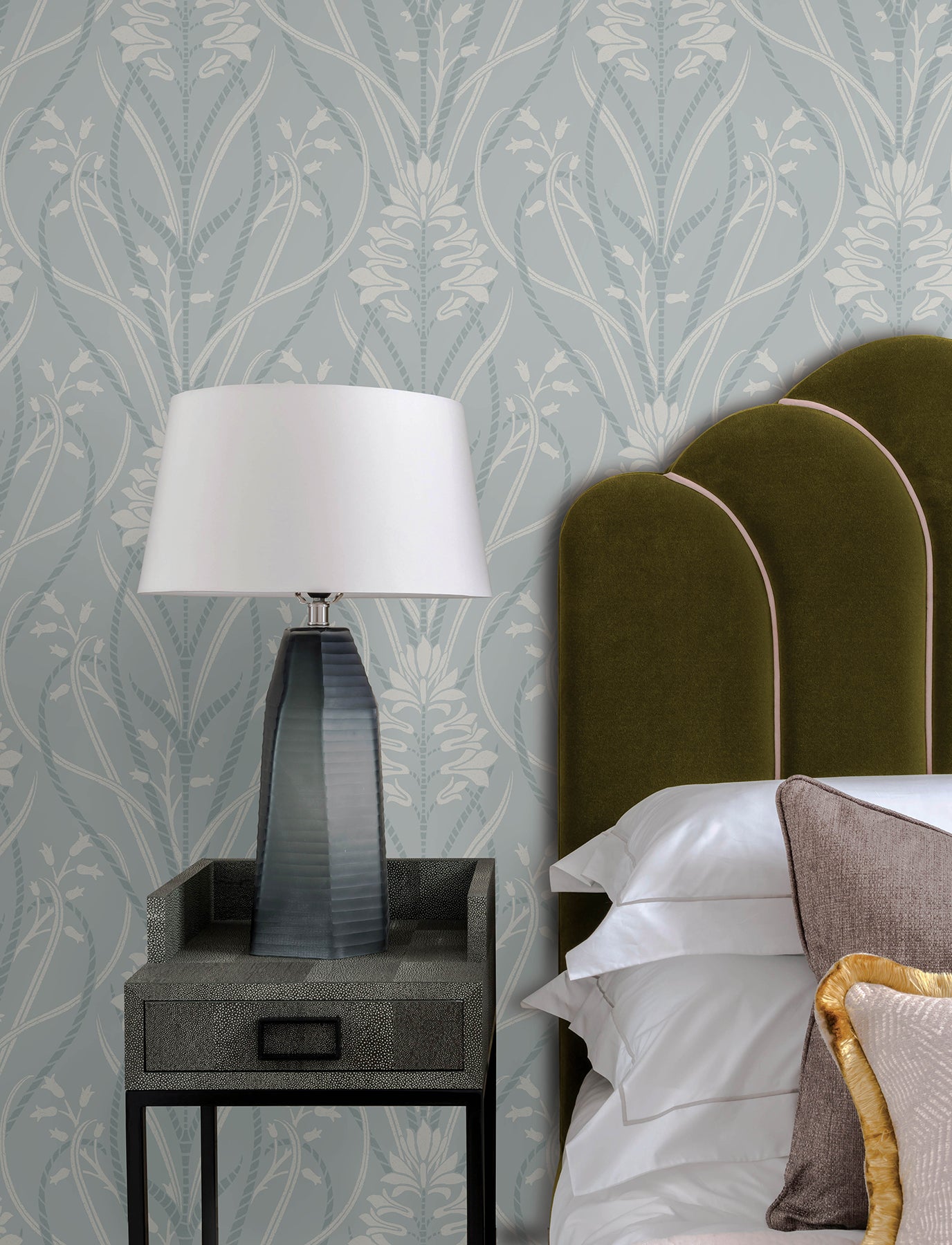 Rosalind Wallpaper in sky blue color - pattern number 4198-27821 - by A Street Prints in the Moderne Deco Timeless Glamour collection