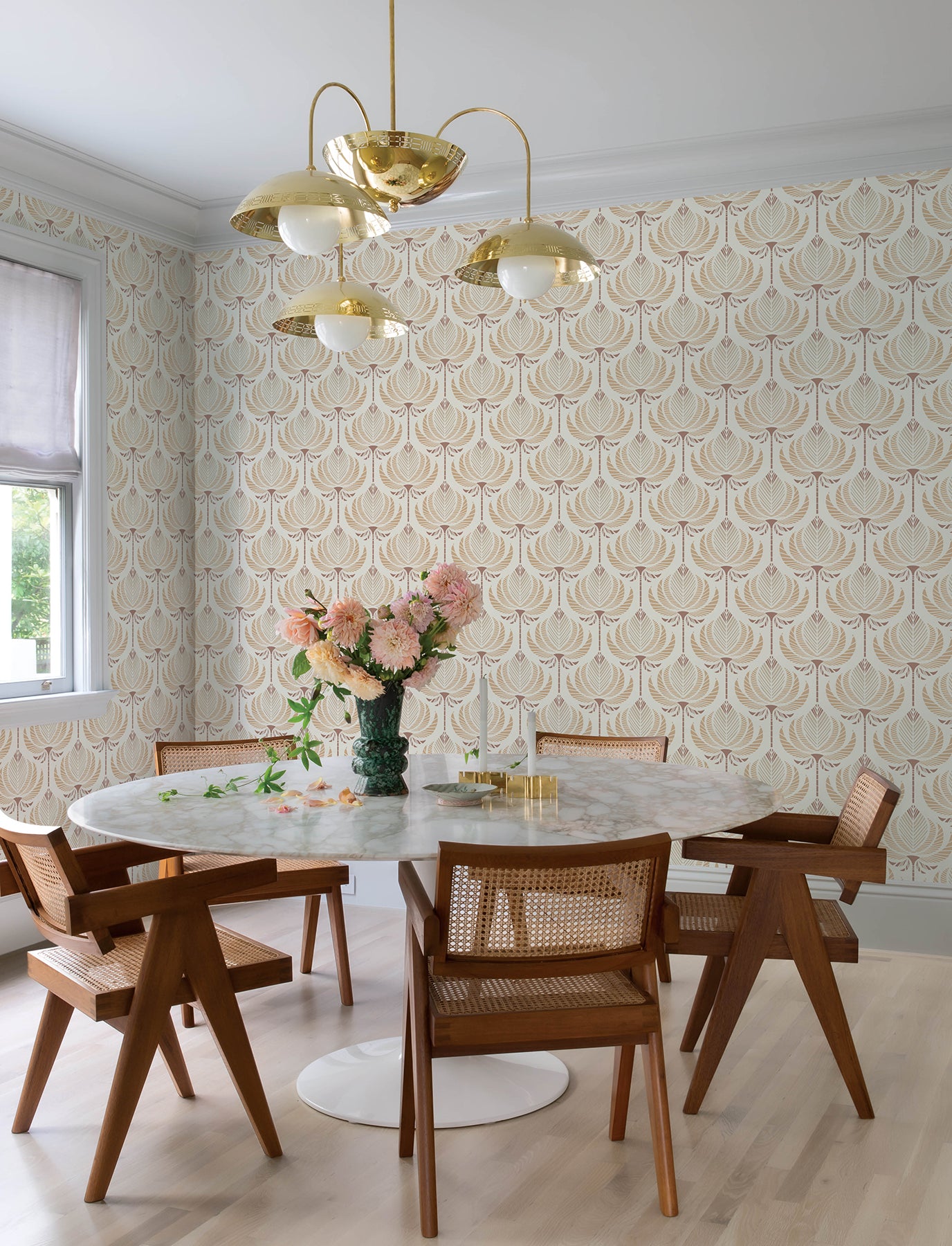 Ferrenby Wallpaper in apricot color - pattern number 4198-27829 - by A Street Prints in the Moderne Deco Timeless Glamour collection