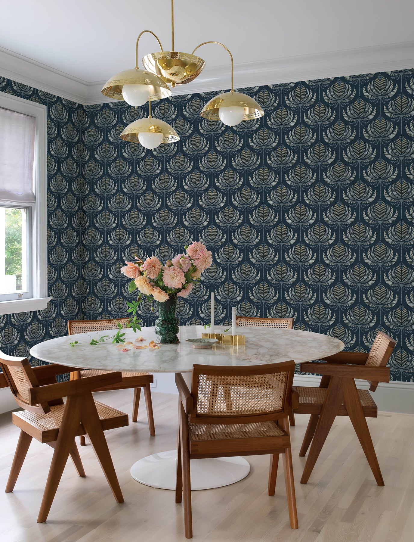 Ferrenby Wallpaper in dark blue color - pattern number 4198-27831 - by A Street Prints in the Moderne Deco Timeless Glamour collection