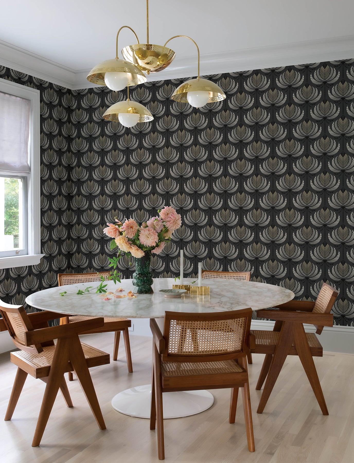 Ferrenby Wallpaper in black color - pattern number 4198-27833 - by A Street Prints in the Moderne Deco Timeless Glamour collection