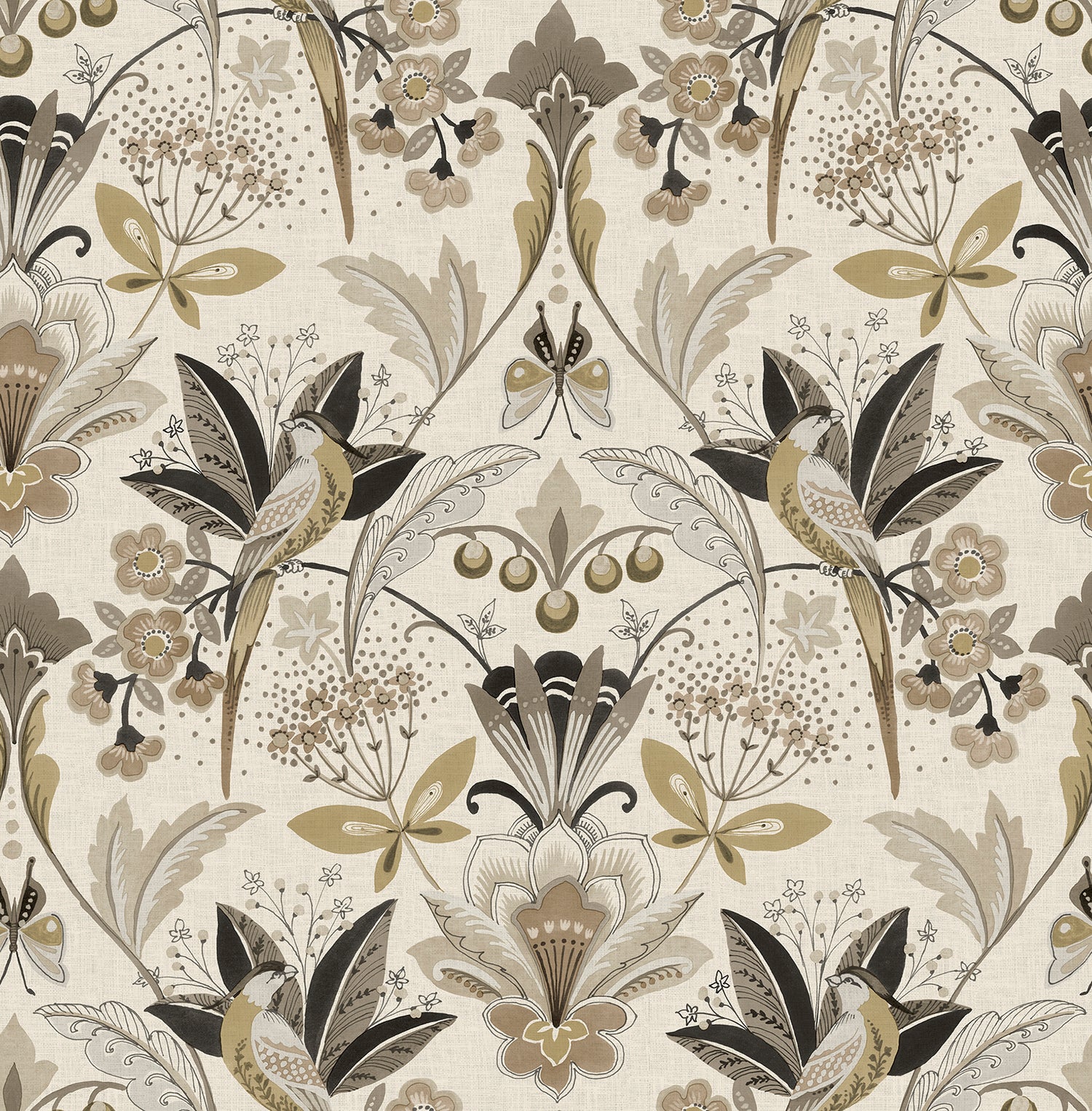 Bernadette Wallpaper in black color - pattern number 4198-27834 - by A Street Prints in the Moderne Deco Timeless Glamour collection