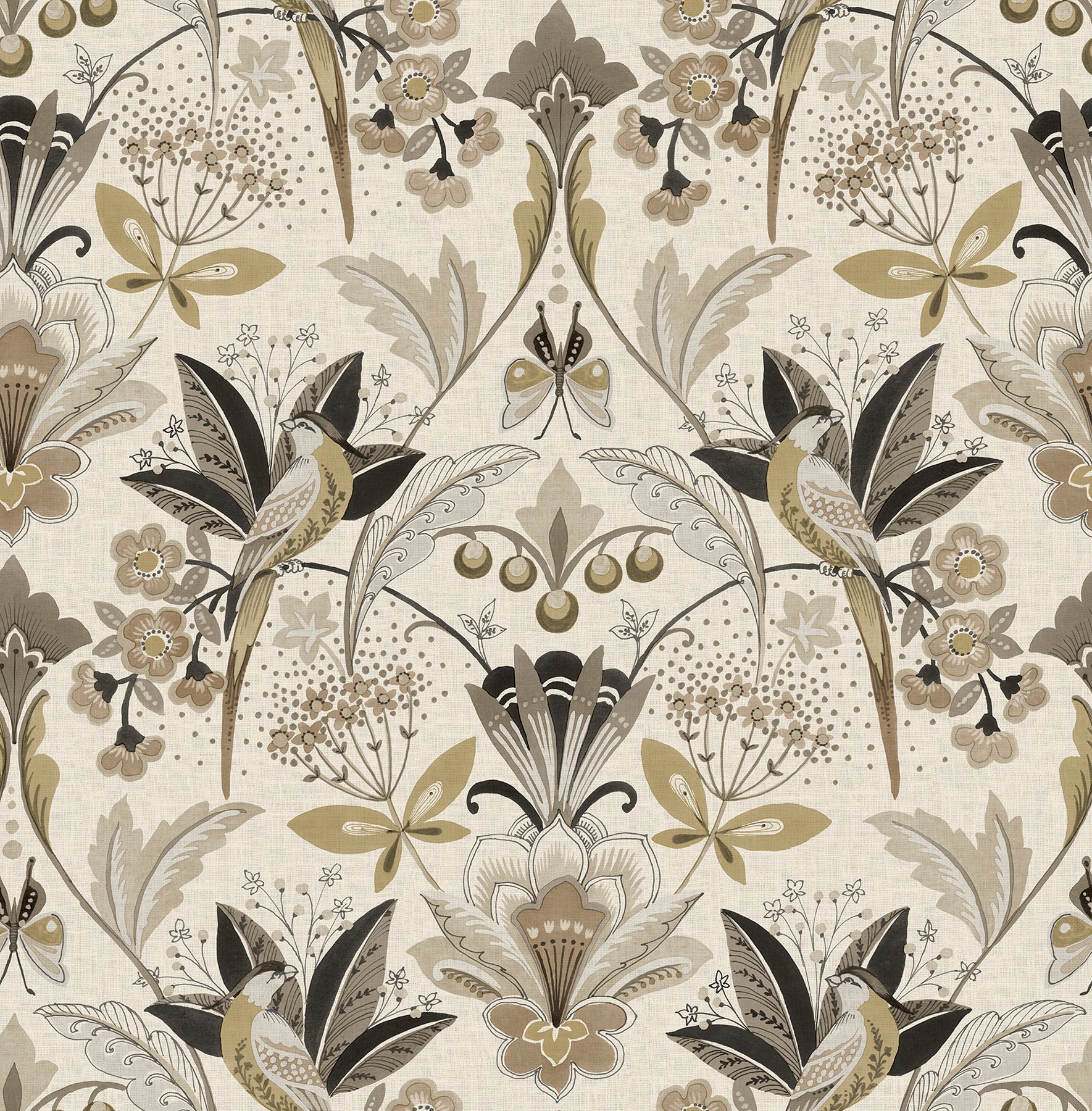 Bernadette Wallpaper in black color - pattern number 4198-27834 - by A Street Prints in the Moderne Deco Timeless Glamour collection