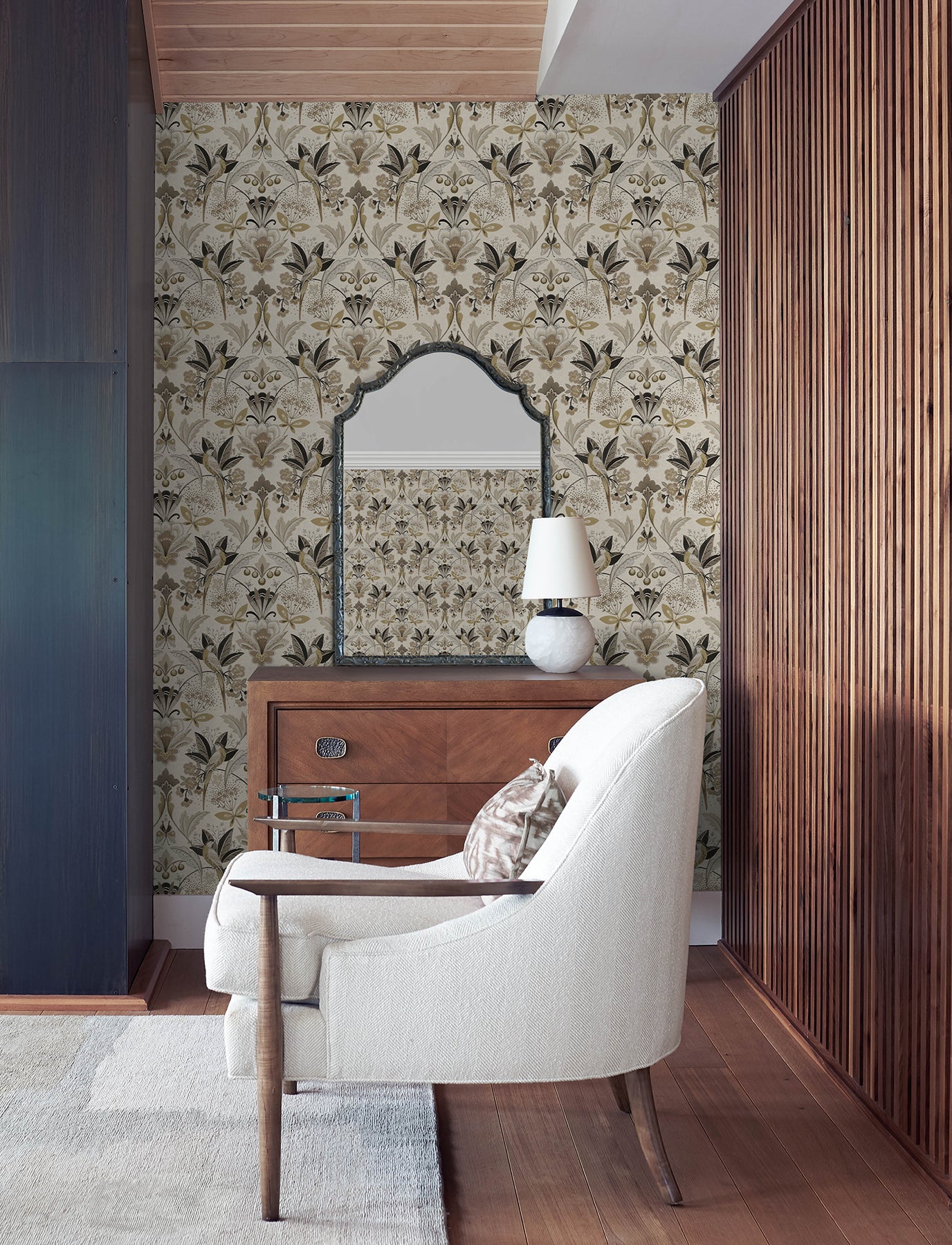 Bernadette Wallpaper in black color - pattern number 4198-27834 - by A Street Prints in the Moderne Deco Timeless Glamour collection