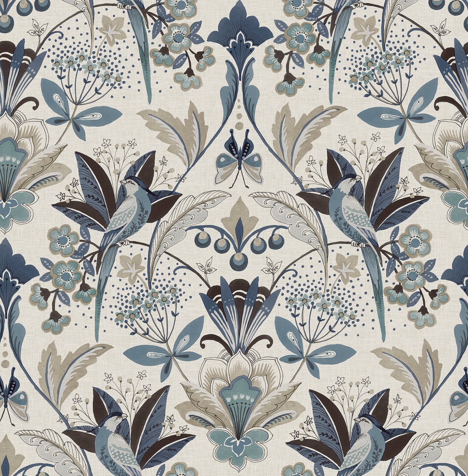 Bernadette Wallpaper in blue color - pattern number 4198-27835 - by A Street Prints in the Moderne Deco Timeless Glamour collection