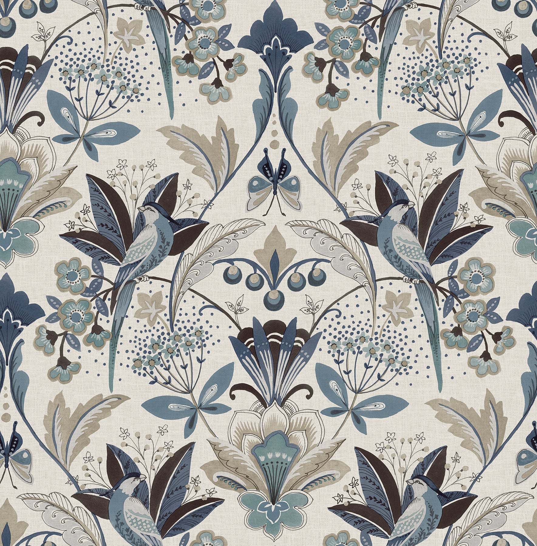 Bernadette Wallpaper in blue color - pattern number 4198-27835 - by A Street Prints in the Moderne Deco Timeless Glamour collection