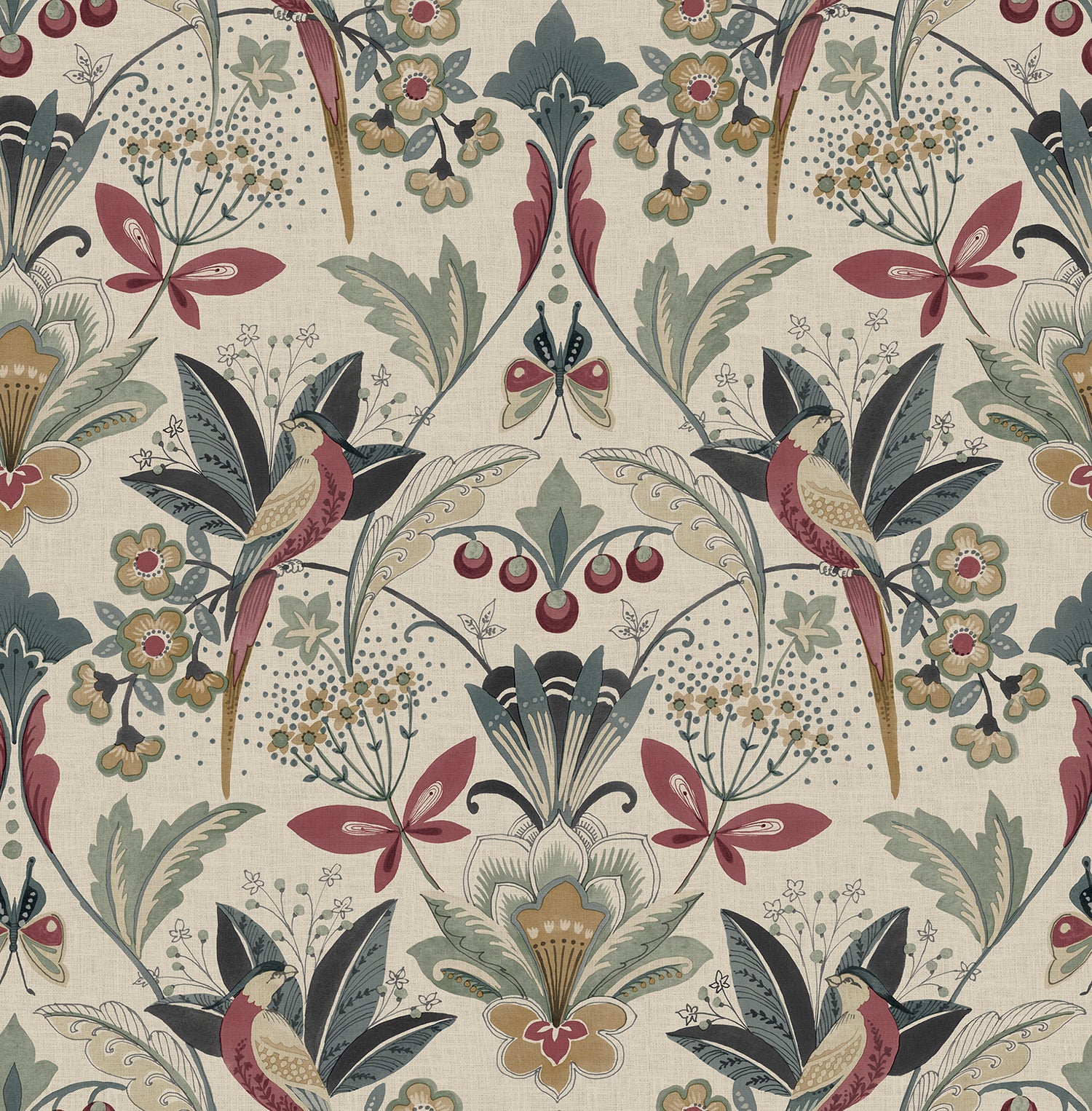 Bernadette Wallpaper in merlot color - pattern number 4198-27836 - by A Street Prints in the Moderne Deco Timeless Glamour collection