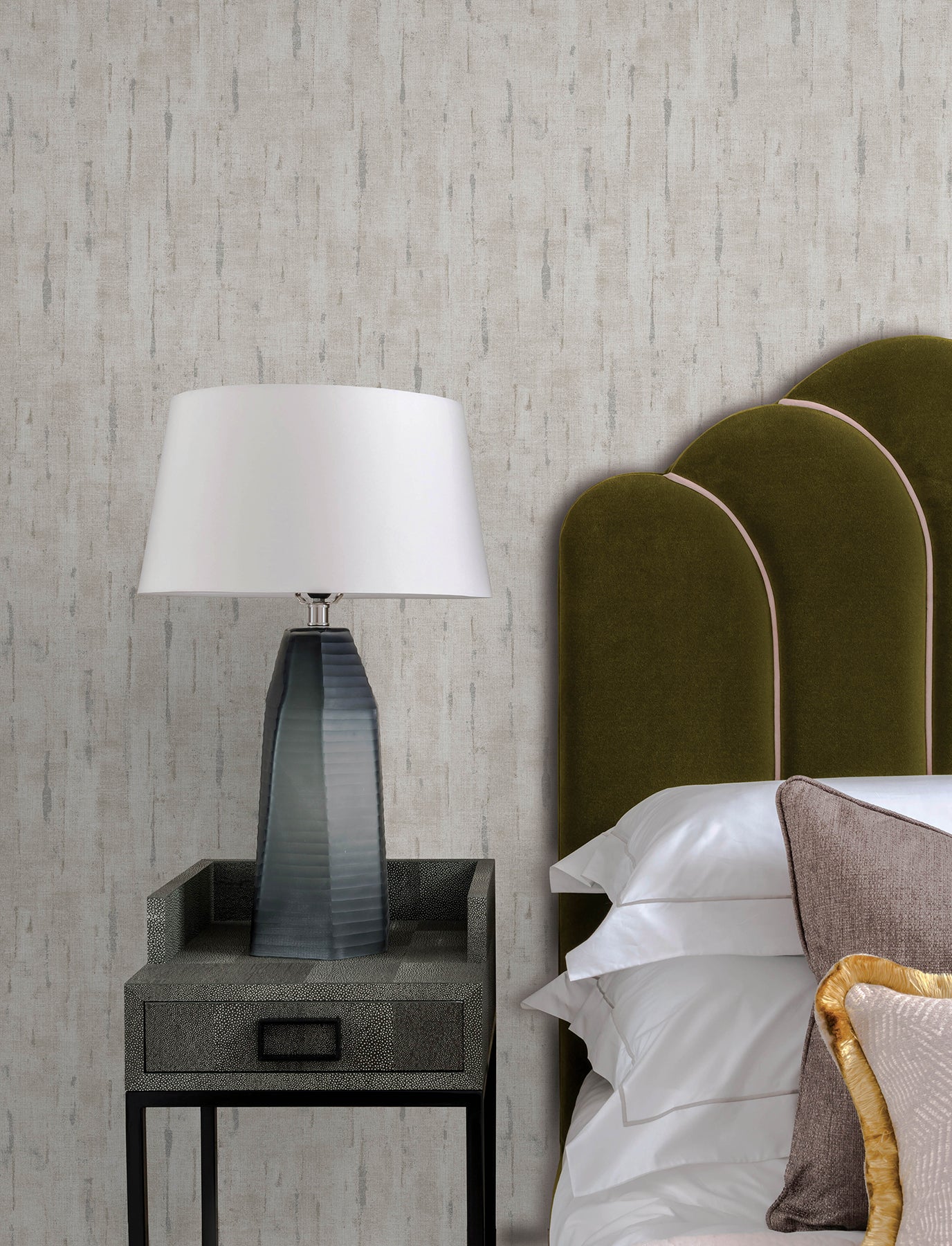 Minna Wallpaper in stone color - pattern number 4198-27838 - by A Street Prints in the Moderne Deco Timeless Glamour collection