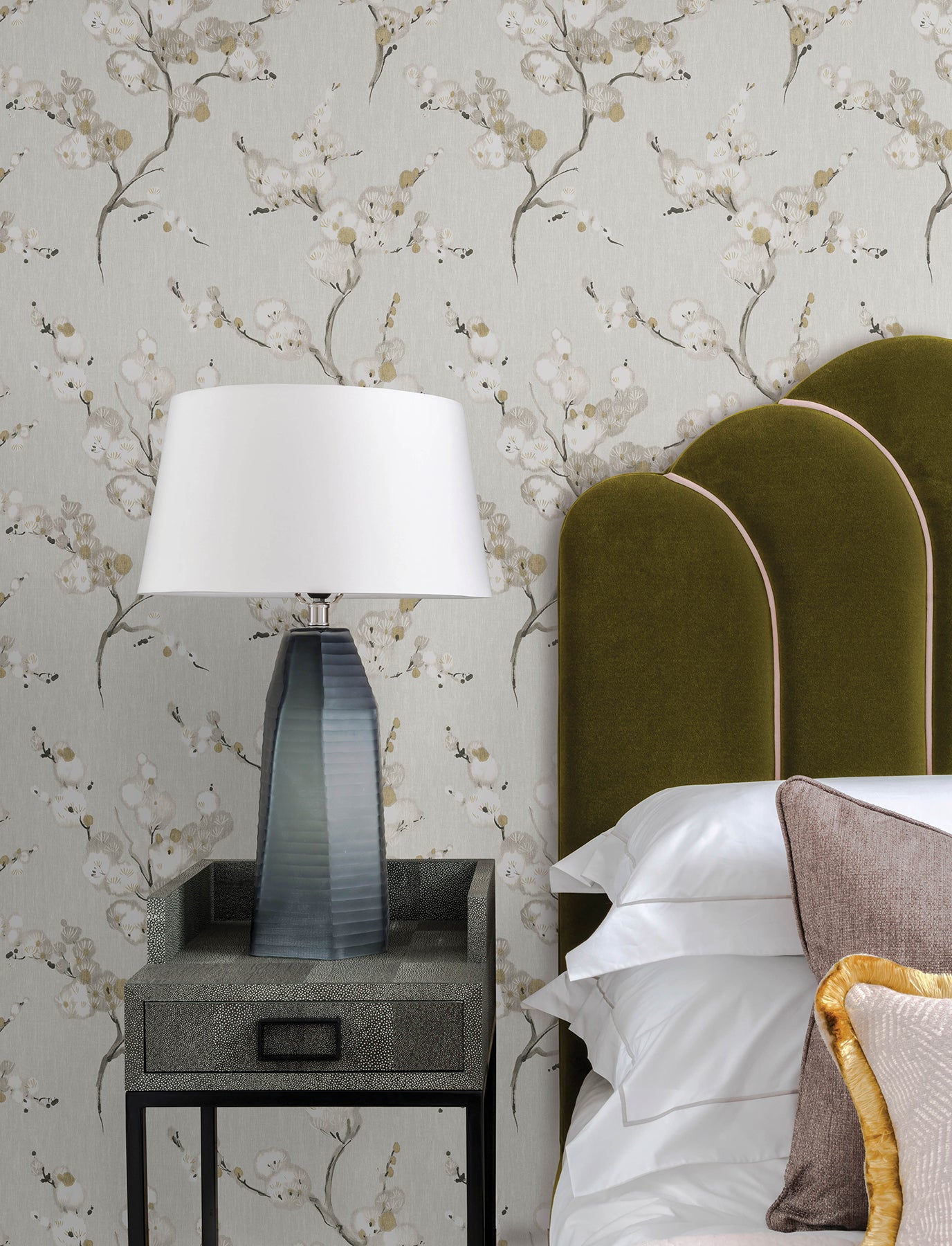 Bliss Wallpaper in honey color - pattern number 4198-27843 - by A Street Prints in the Moderne Deco Timeless Glamour collection