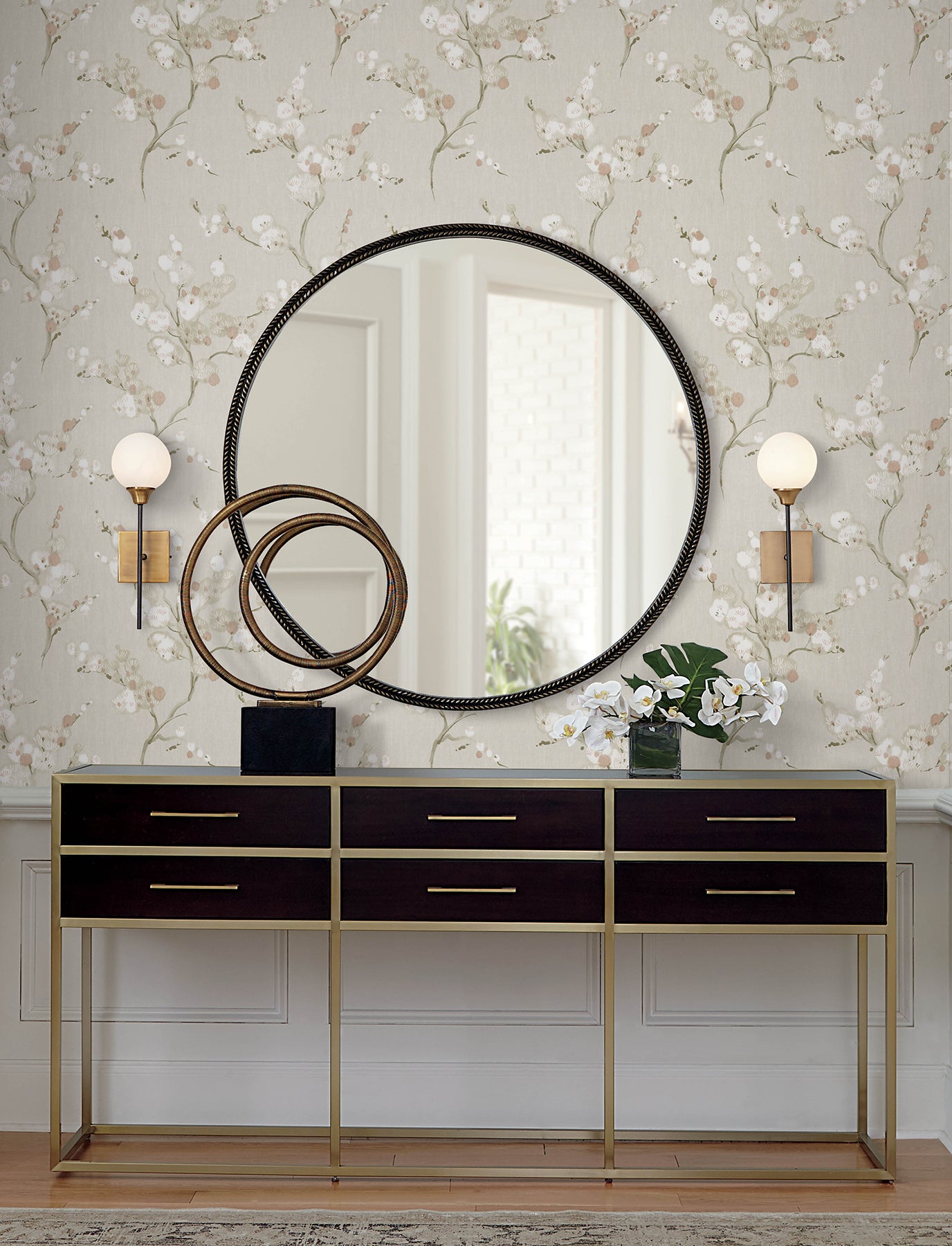 Bliss Wallpaper in rose color - pattern number 4198-27845 - by A Street Prints in the Moderne Deco Timeless Glamour collection