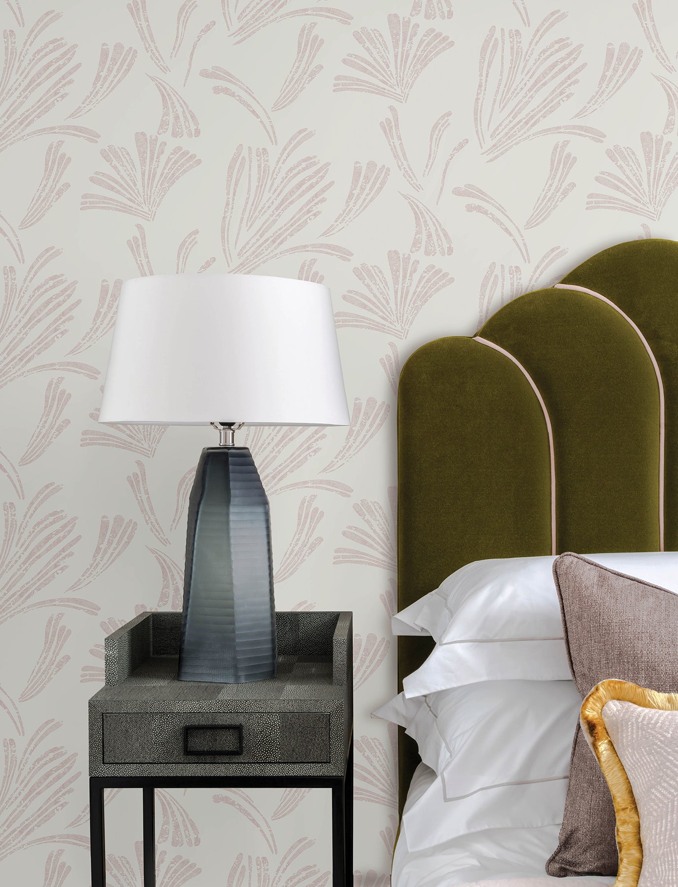 Ermine Wallpaper in blush color - pattern number 4198-83471 - by A Street Prints in the Moderne Deco Timeless Glamour collection