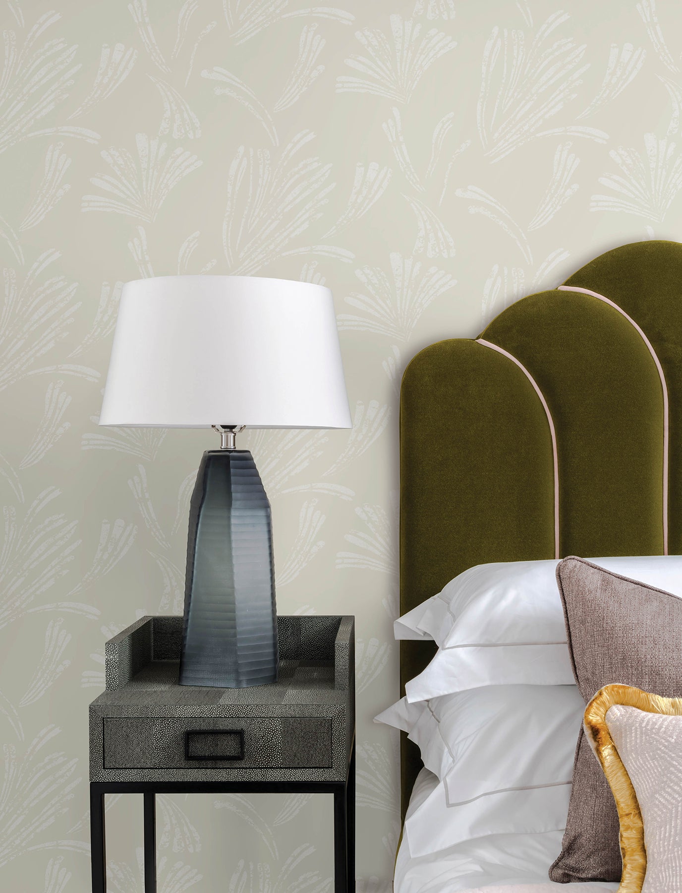 Ermine Wallpaper in dove color - pattern number 4198-83472 - by A Street Prints in the Moderne Deco Timeless Glamour collection