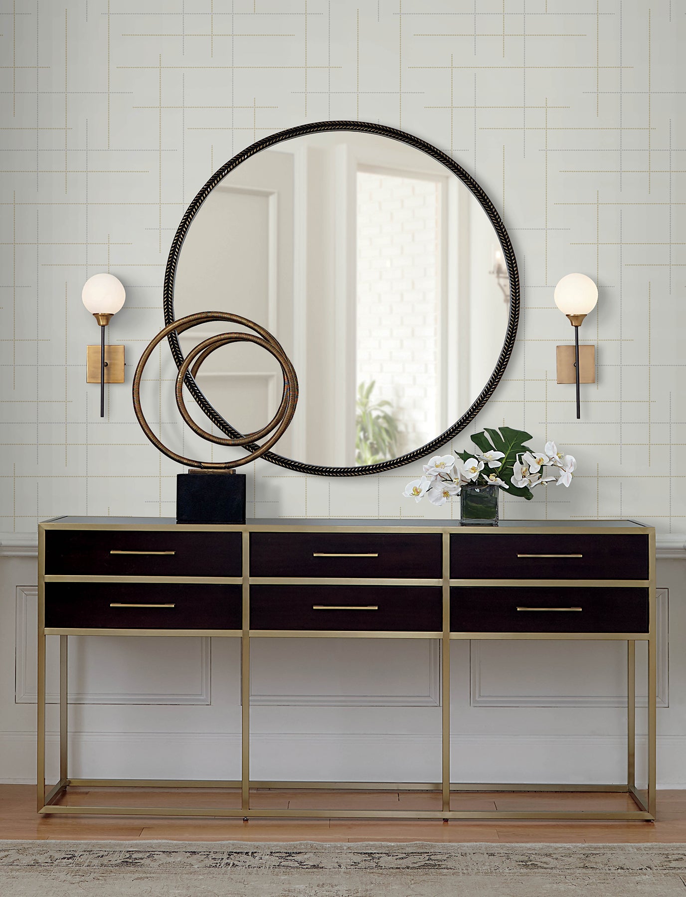 Wylie Wallpaper in metallic color - pattern number 4198-83475 - by A Street Prints in the Moderne Deco Timeless Glamour collection