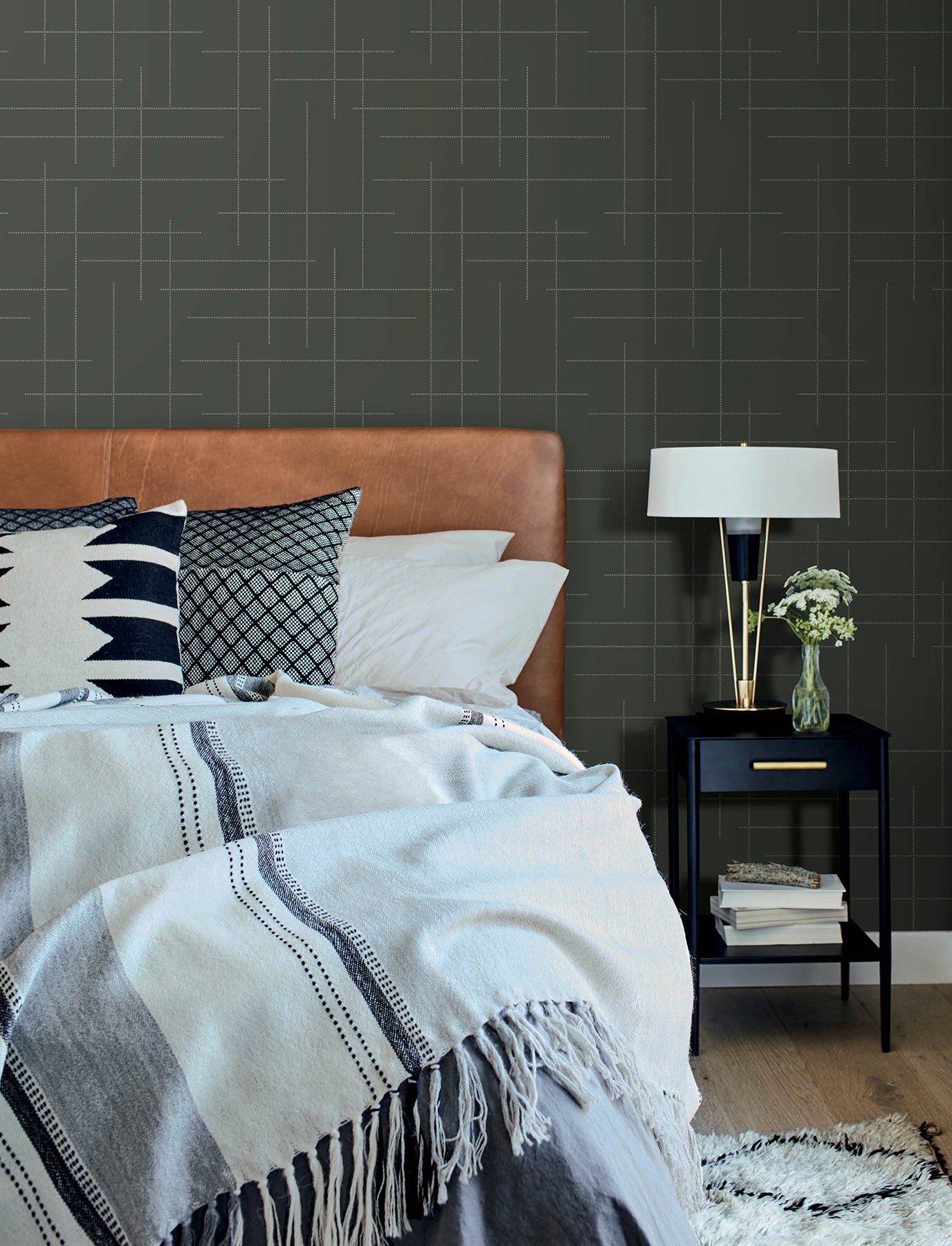 Wylie Wallpaper in moss color - pattern number 4198-83477 - by A Street Prints in the Moderne Deco Timeless Glamour collection
