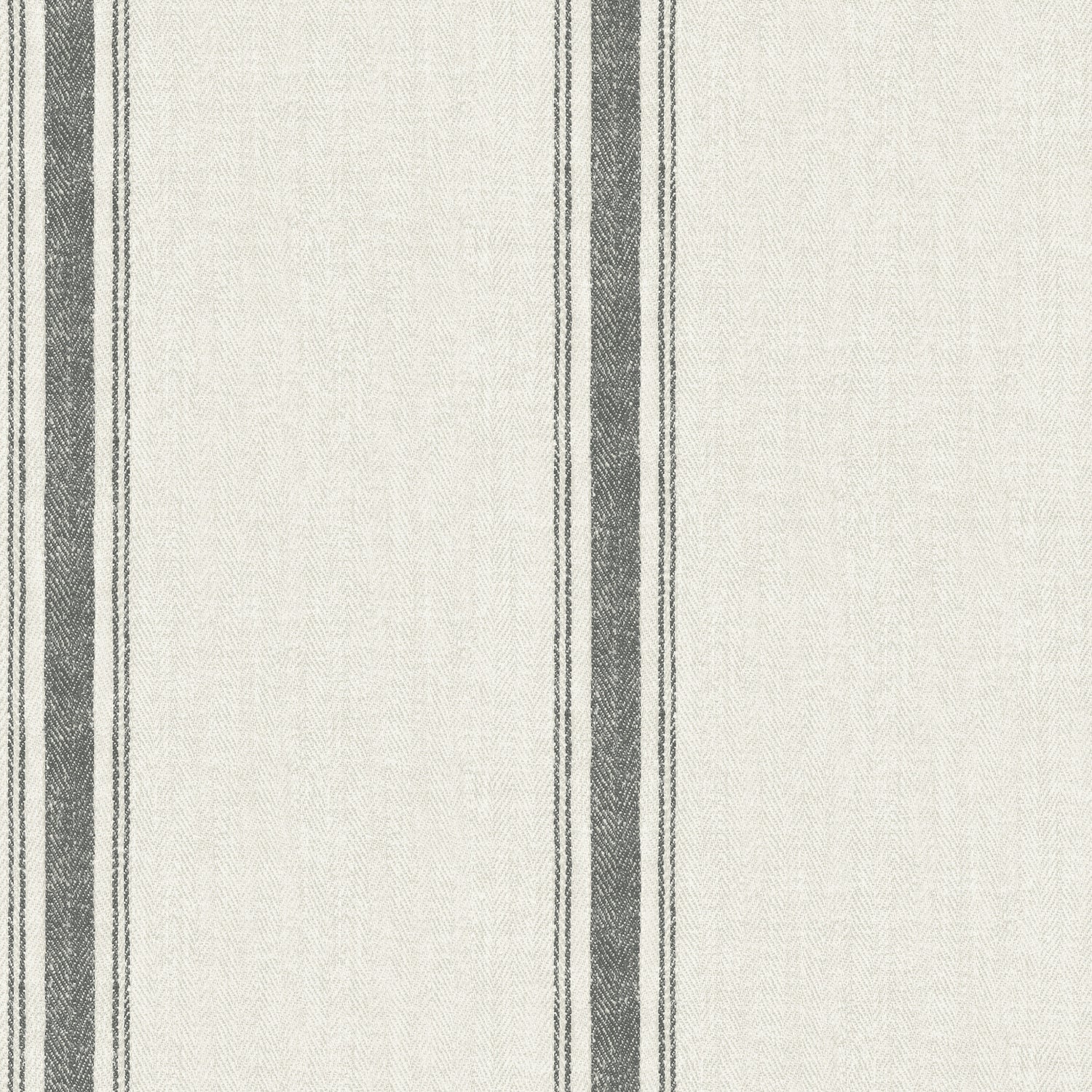 Linette Fabric Stripe Wallpaper in Black color - pattern number 4199-70066 - by Chesapeake in the Modern Farmhouse collection