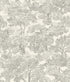 Spinney Toile Wallpaper in Grey color - pattern number 4199-72560 - by Chesapeake in the Modern Farmhouse collection