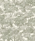 Spinney Toile Wallpaper in Green color - pattern number 4199-72561 - by Chesapeake in the Modern Farmhouse collection