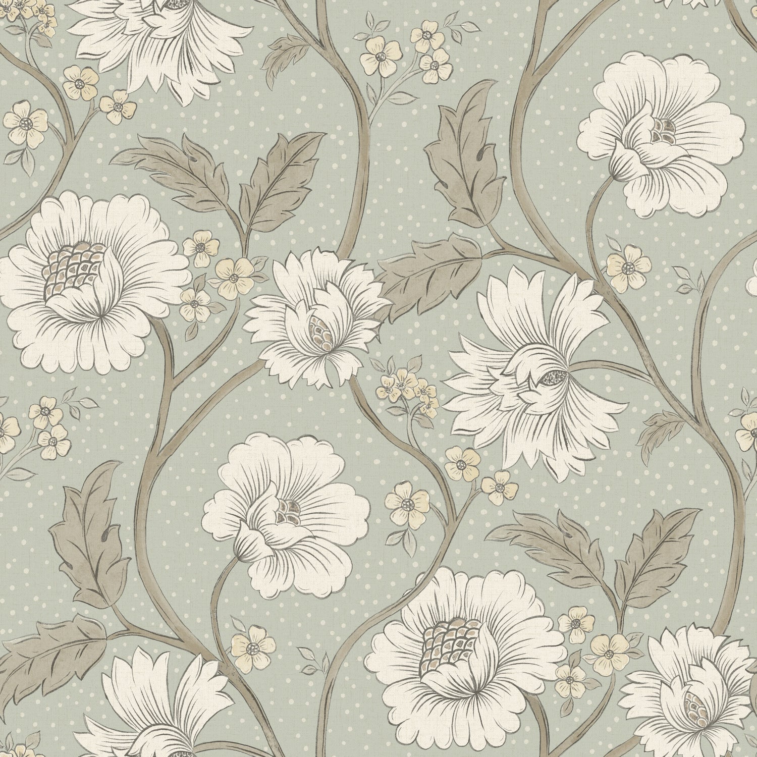 Hazel Floral Trail Wallpaper in Aqua color - pattern number 4199-83708 - by Chesapeake in the Modern Farmhouse collection