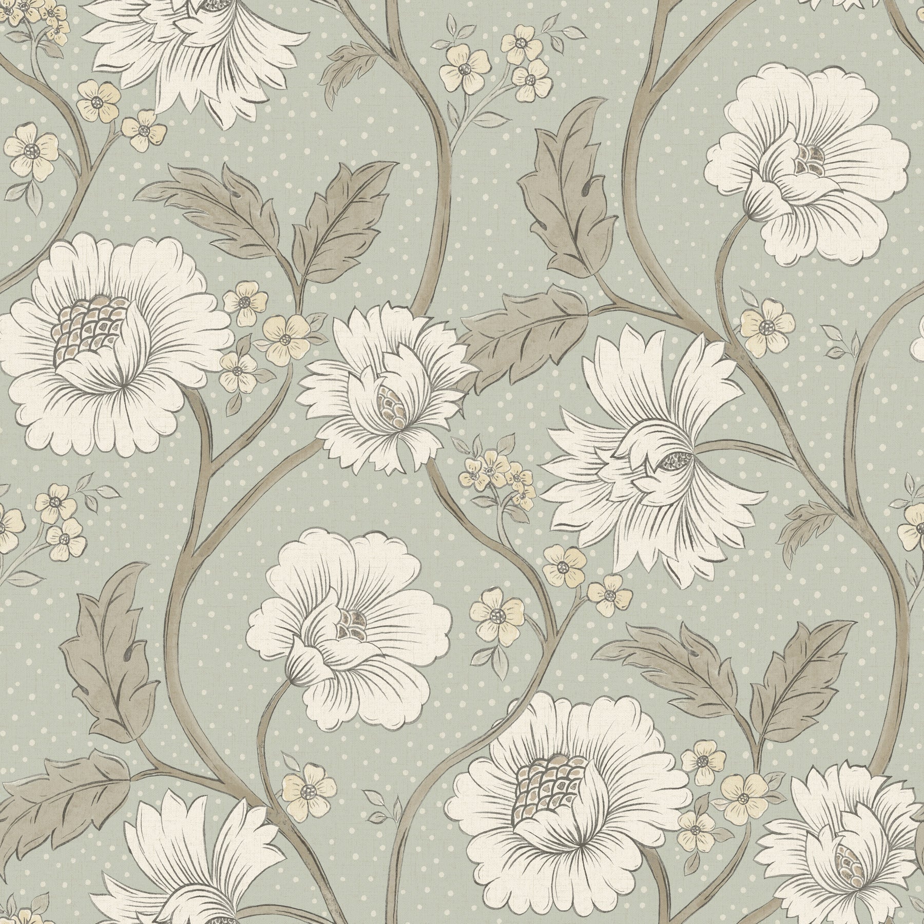 Hazel Floral Trail Wallpaper in Aqua color - pattern number 4199-83708 - by Chesapeake in the Modern Farmhouse collection