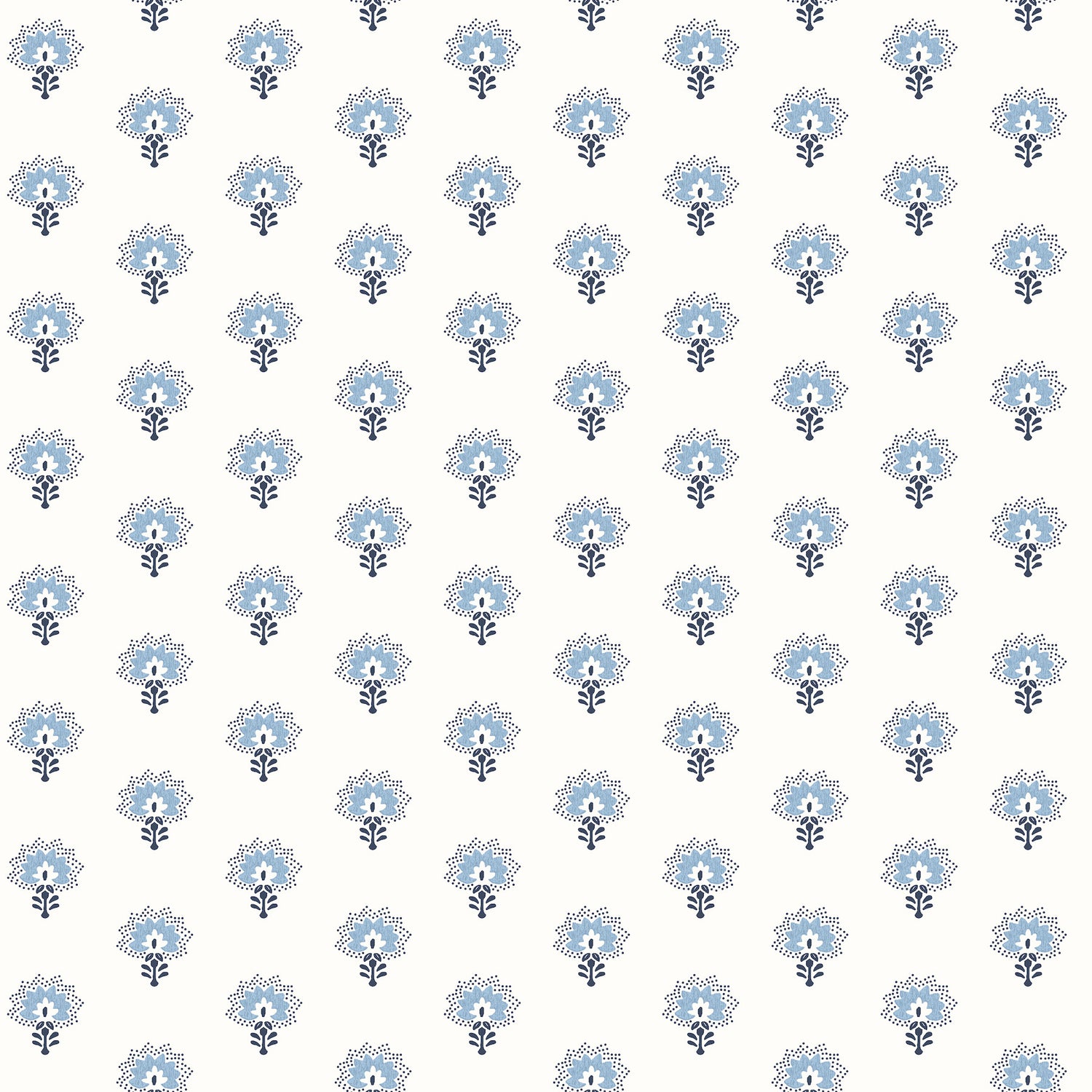 Hilda Floral Medallion Wallpaper in Blue color - pattern number 4199-83751 - by Chesapeake in the Modern Farmhouse collection