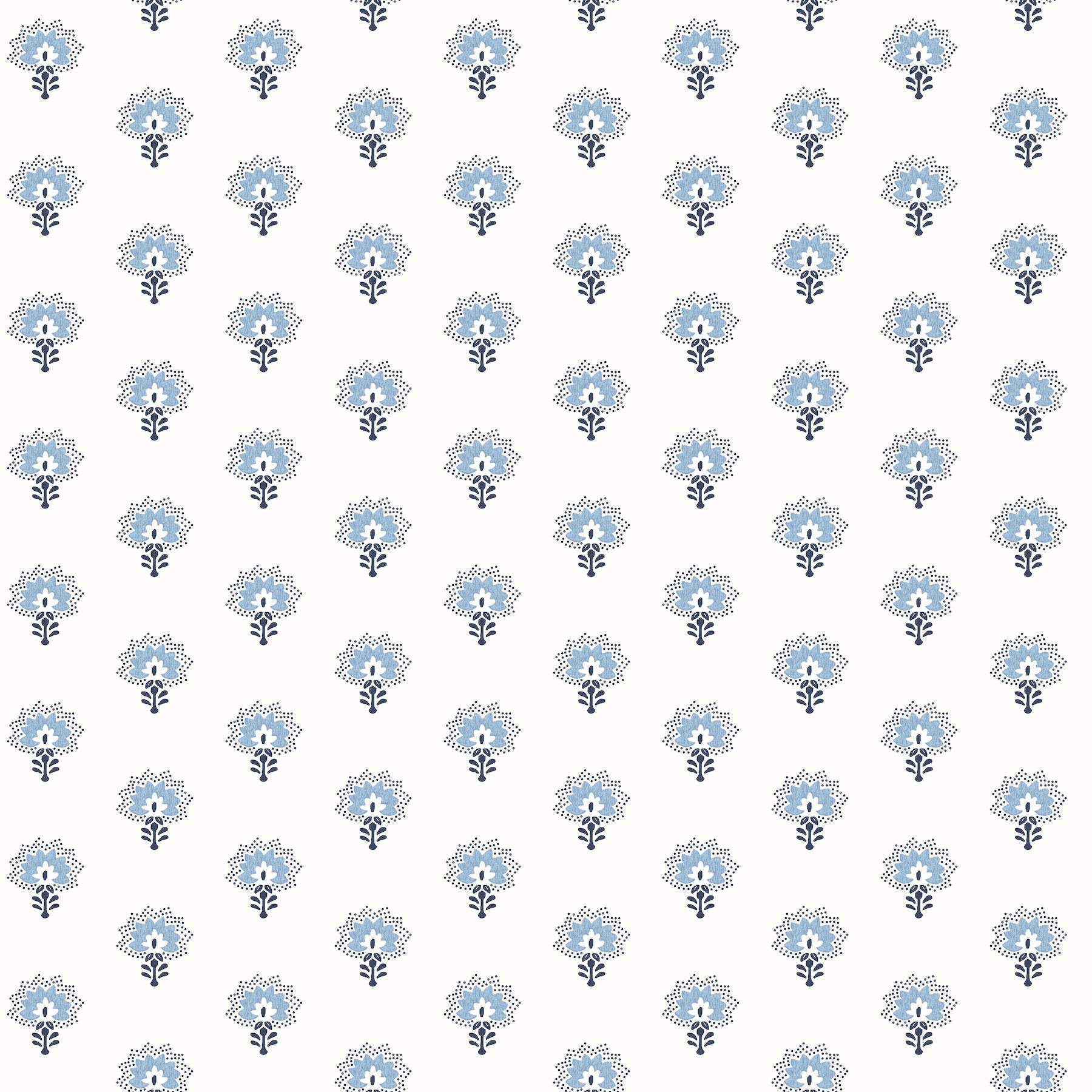 Hilda Floral Medallion Wallpaper in Blue color - pattern number 4199-83751 - by Chesapeake in the Modern Farmhouse collection