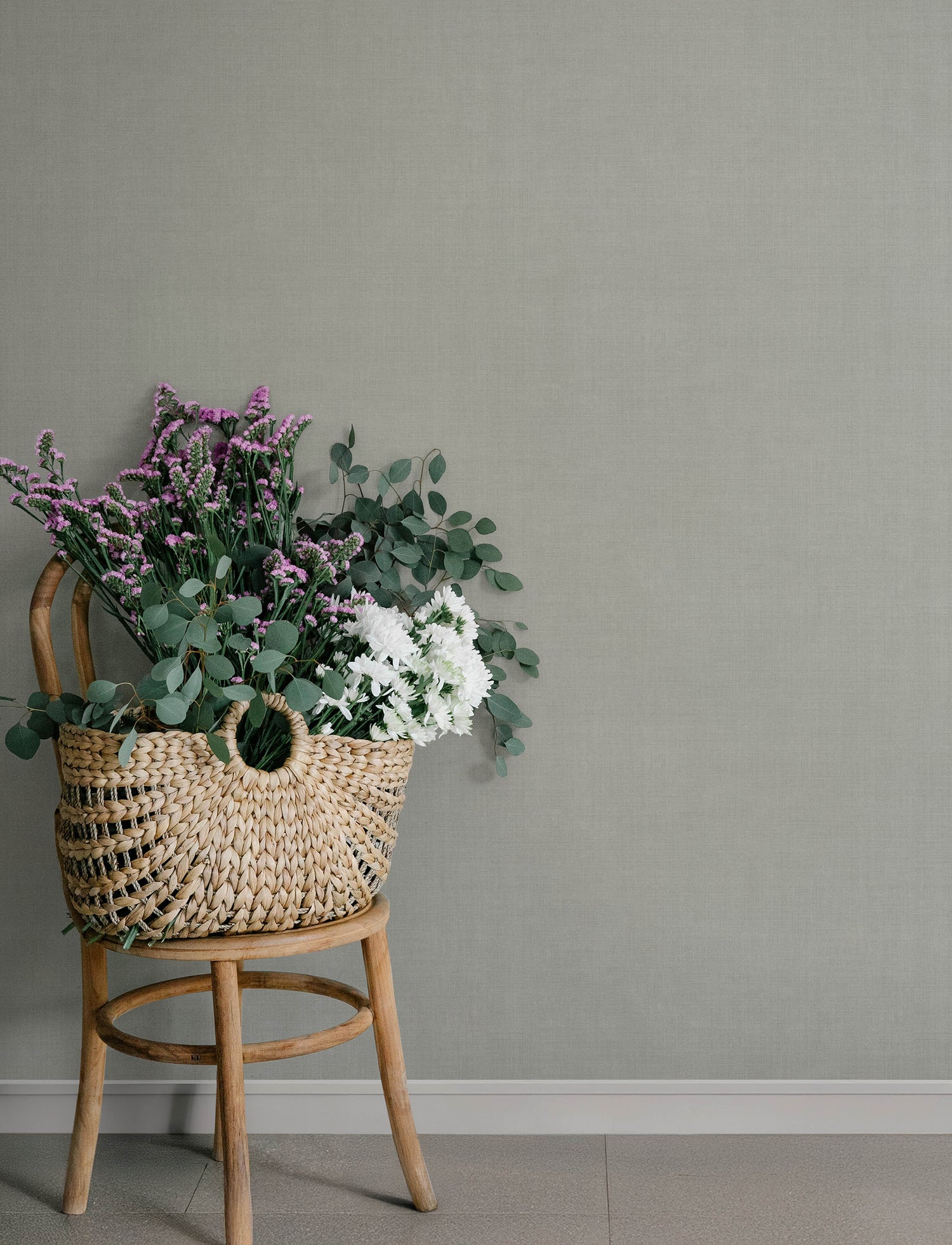 Midolin wallpaper in sterling color - pattern number 4201-16020 - by A Street Prints in the Savanna collection