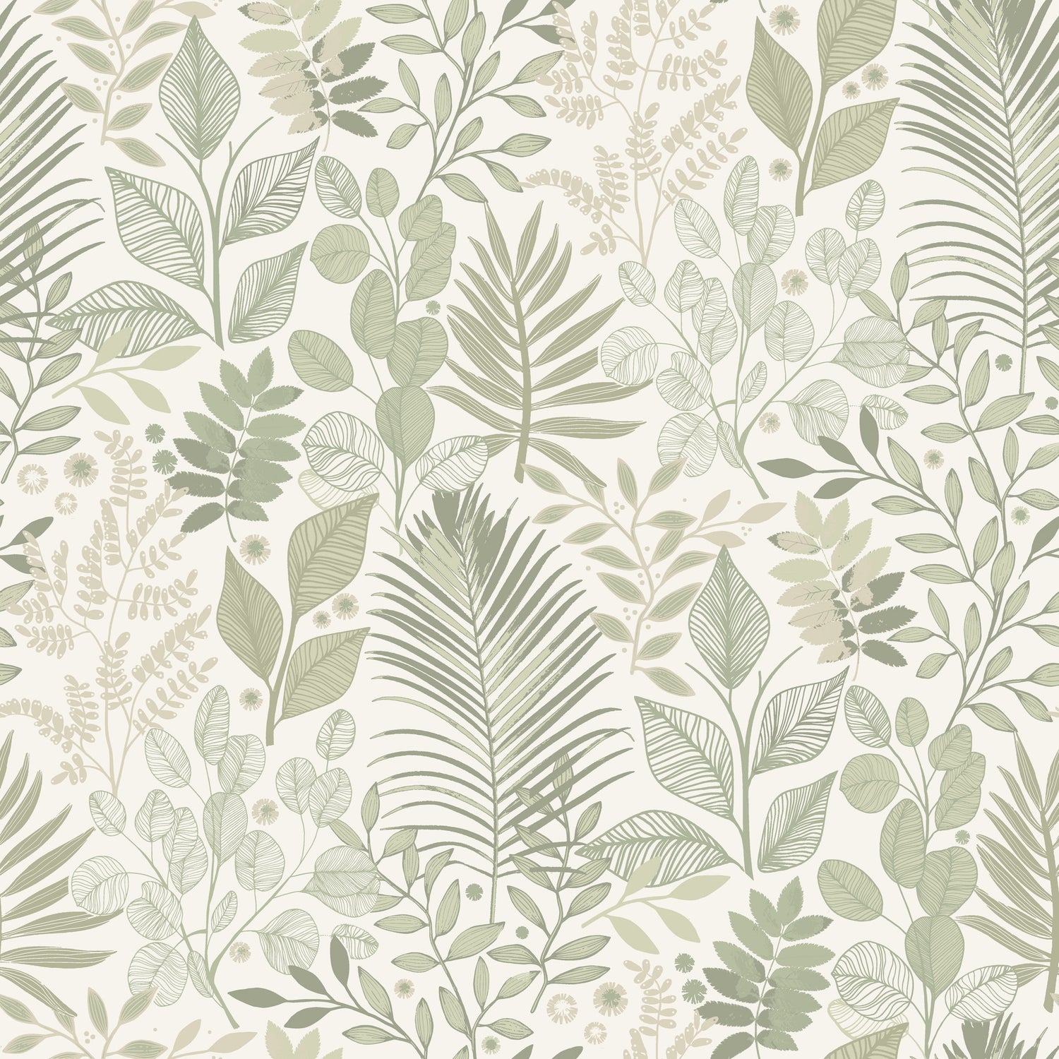 Angslycka wallpaper in green color - pattern number 4201-20102 - by A Street Prints in the Savanna collection