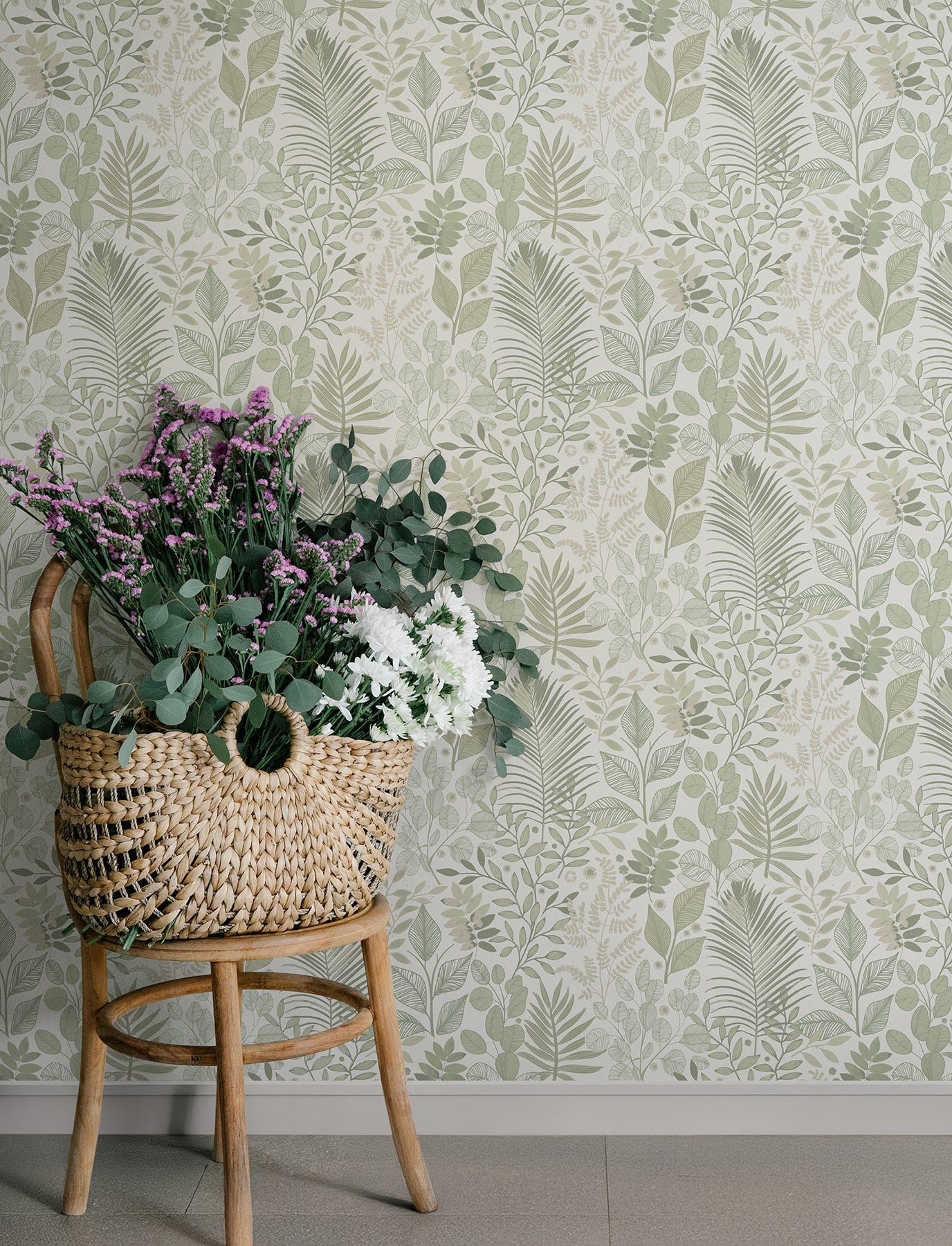 Angslycka wallpaper in green color - pattern number 4201-20102 - by A Street Prints in the Savanna collection