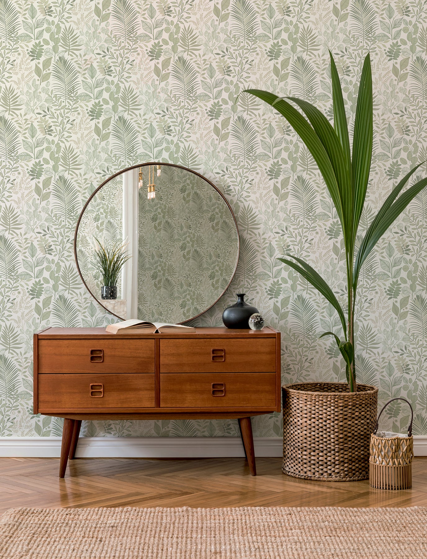 Angslycka wallpaper in green color - pattern number 4201-20102 - by A Street Prints in the Savanna collection