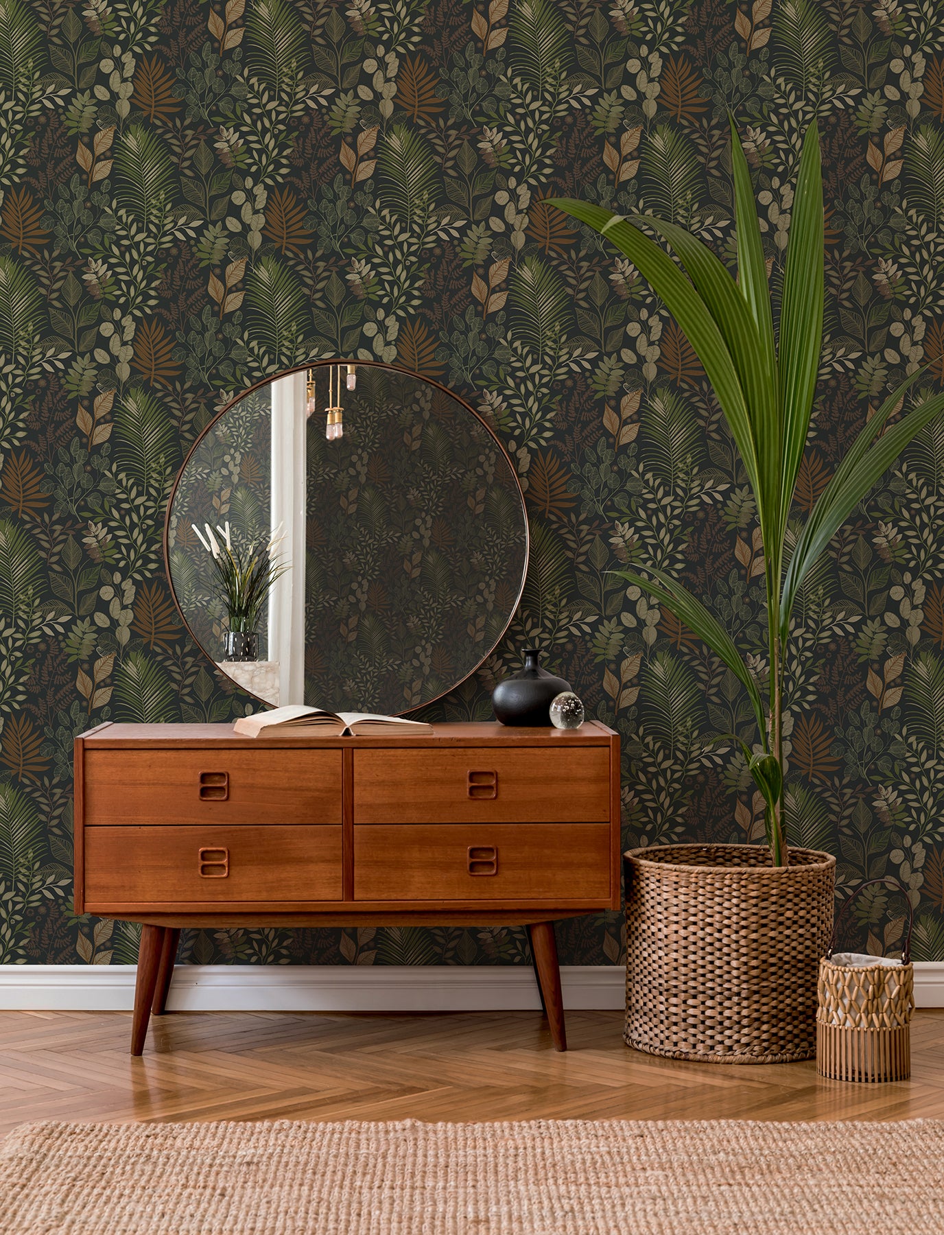 Angslycka wallpaper in black color - pattern number 4201-20104 - by A Street Prints in the Savanna collection