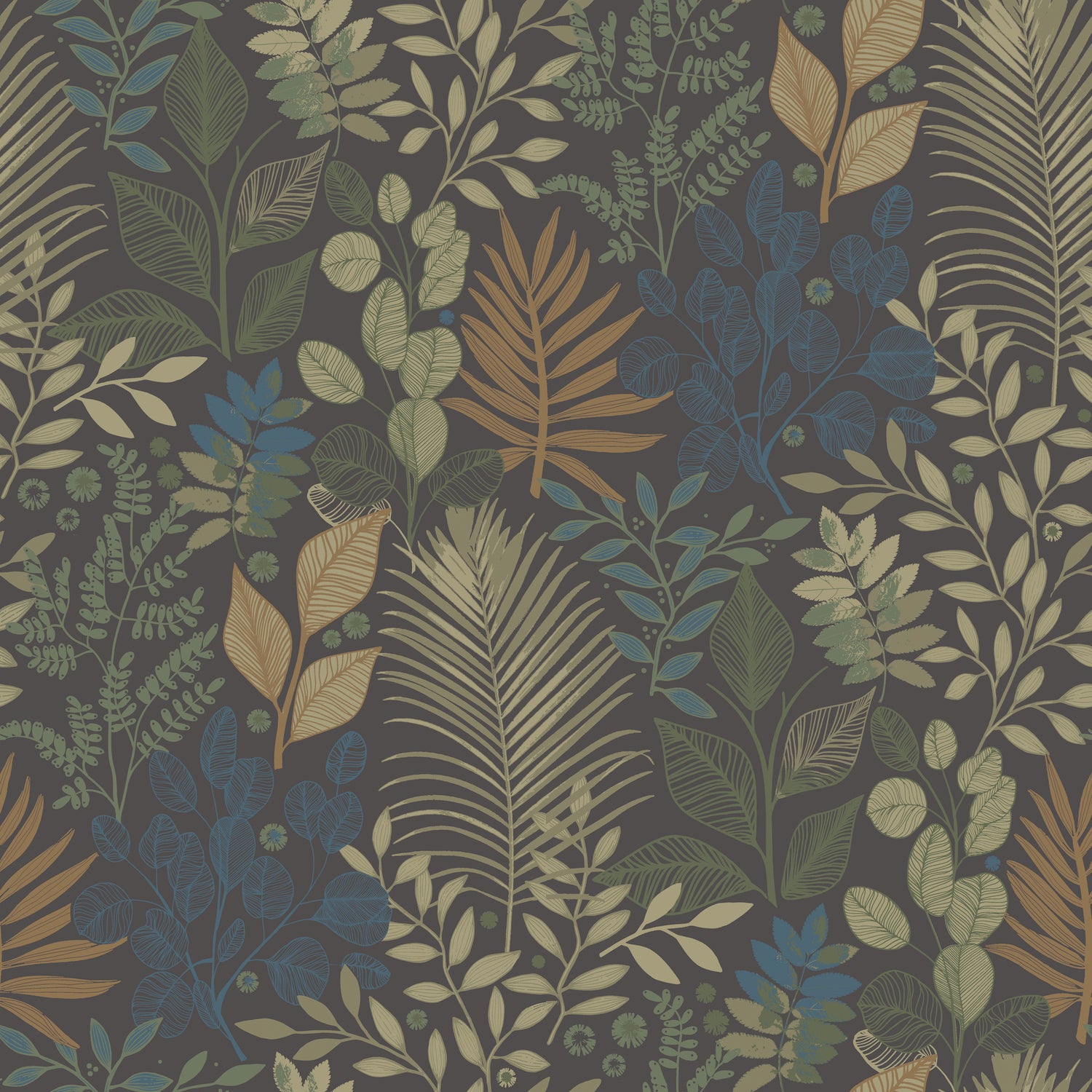 Angslycka wallpaper in charcoal color - pattern number 4201-20105 - by A Street Prints in the Savanna collection