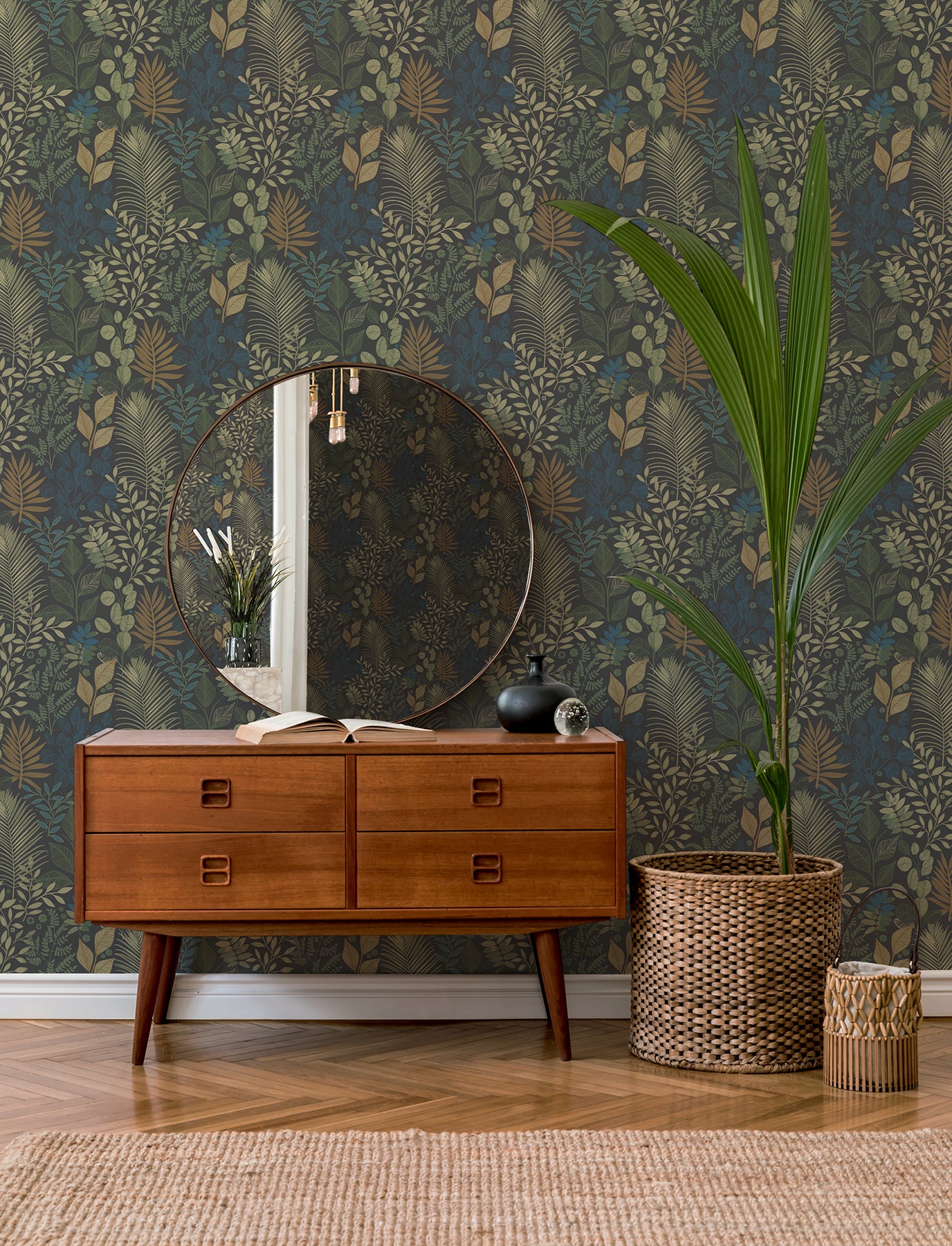 Angslycka wallpaper in charcoal color - pattern number 4201-20105 - by A Street Prints in the Savanna collection
