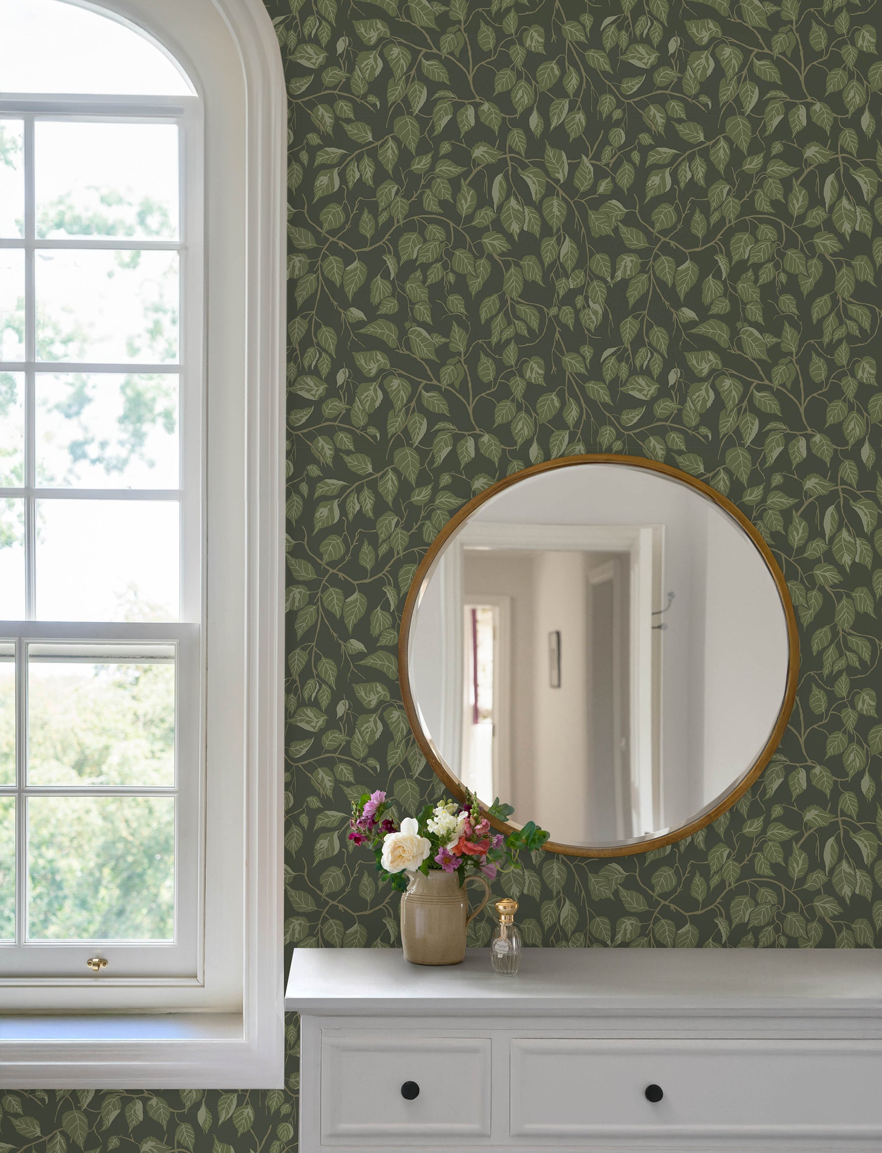 Hangbjork wallpaper in evergreen color - pattern number 4201-20108 - by A Street Prints in the Savanna collection