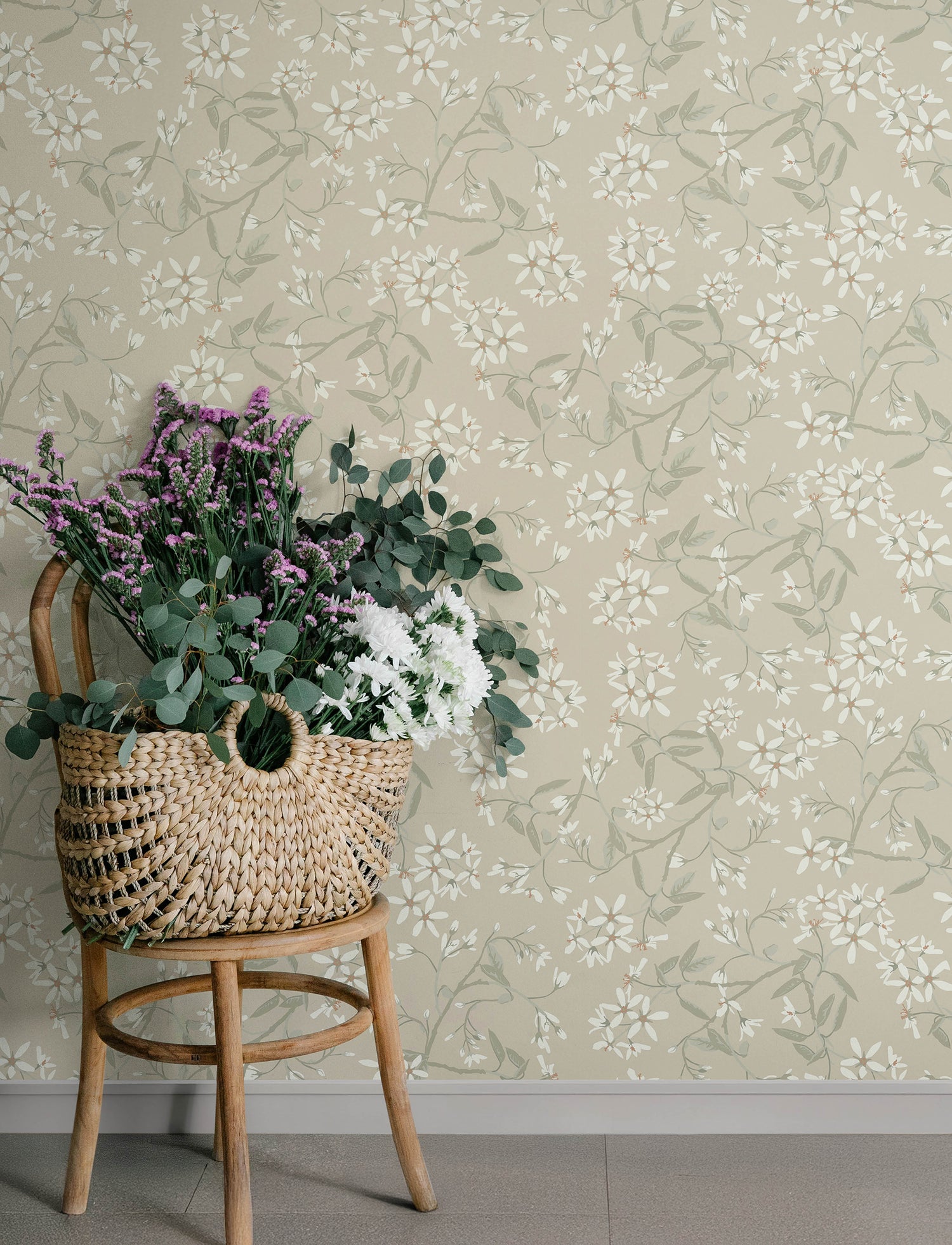 Paradis wallpaper in beige color - pattern number 4201-20112 - by A Street Prints in the Savanna collection