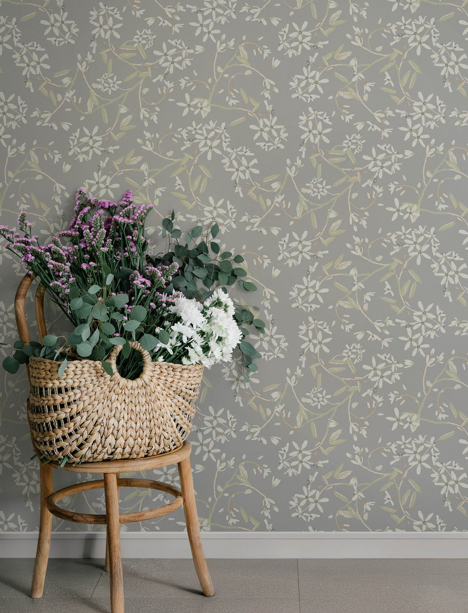 Paradis wallpaper in slate color - pattern number 4201-20114 - by A Street Prints in the Savanna collection