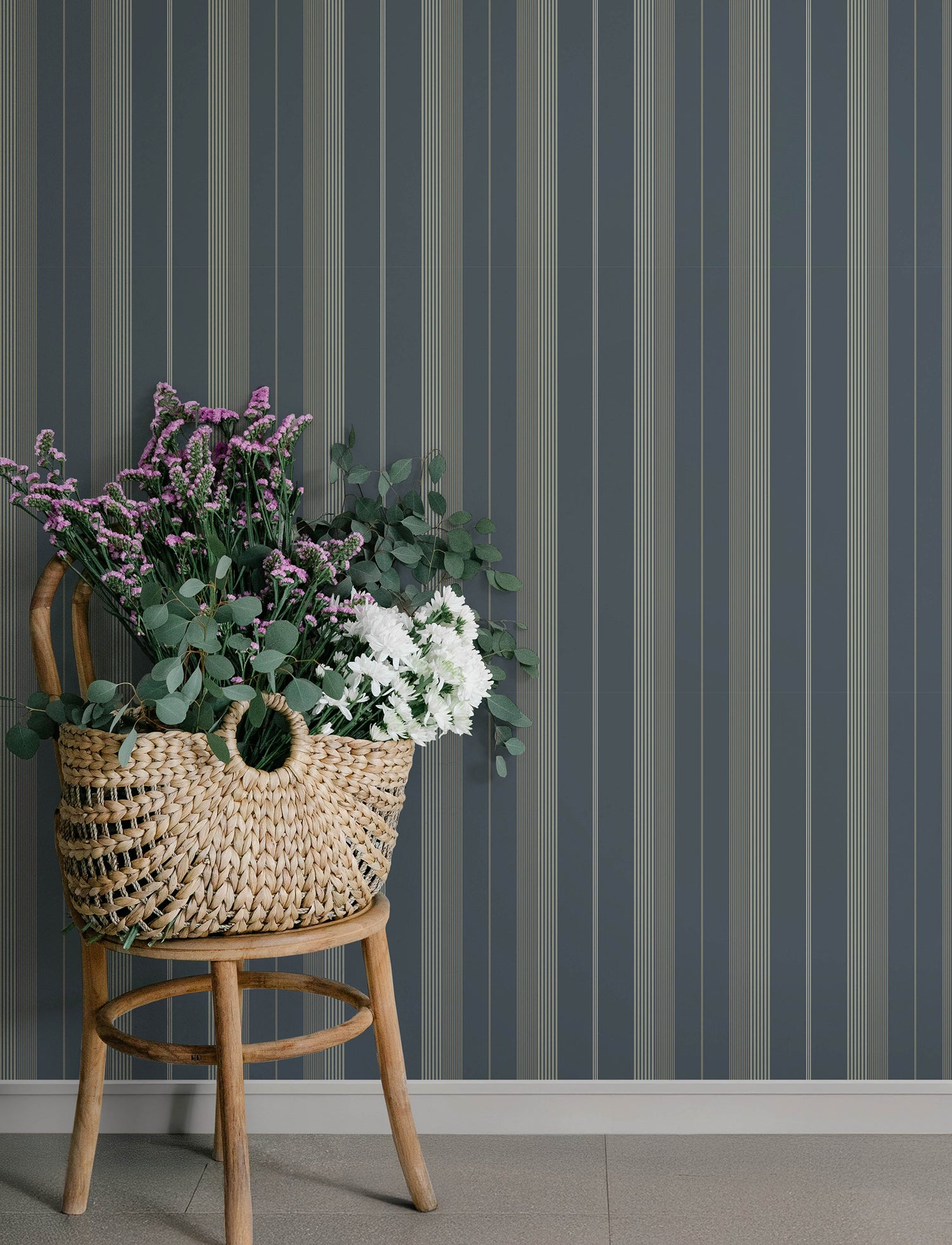 Herrgard wallpaper in navy color - pattern number 4201-20120 - by A Street Prints in the Savanna collection