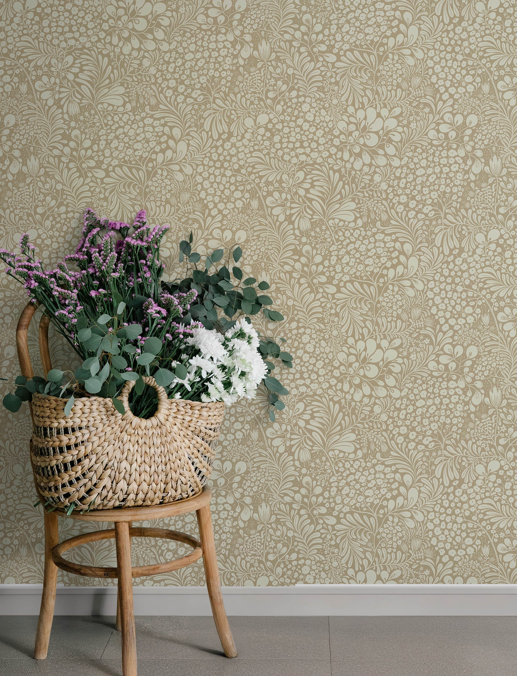 Siv wallpaper in chestnut color - pattern number 4201-48002 - by A Street Prints in the Savanna collection