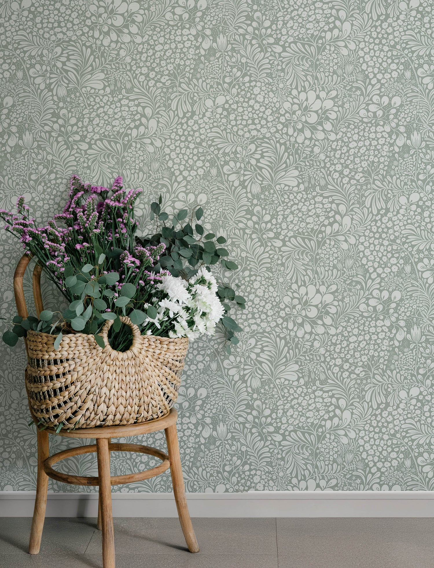 Siv wallpaper in slate color - pattern number 4201-48004 - by A Street Prints in the Savanna collection