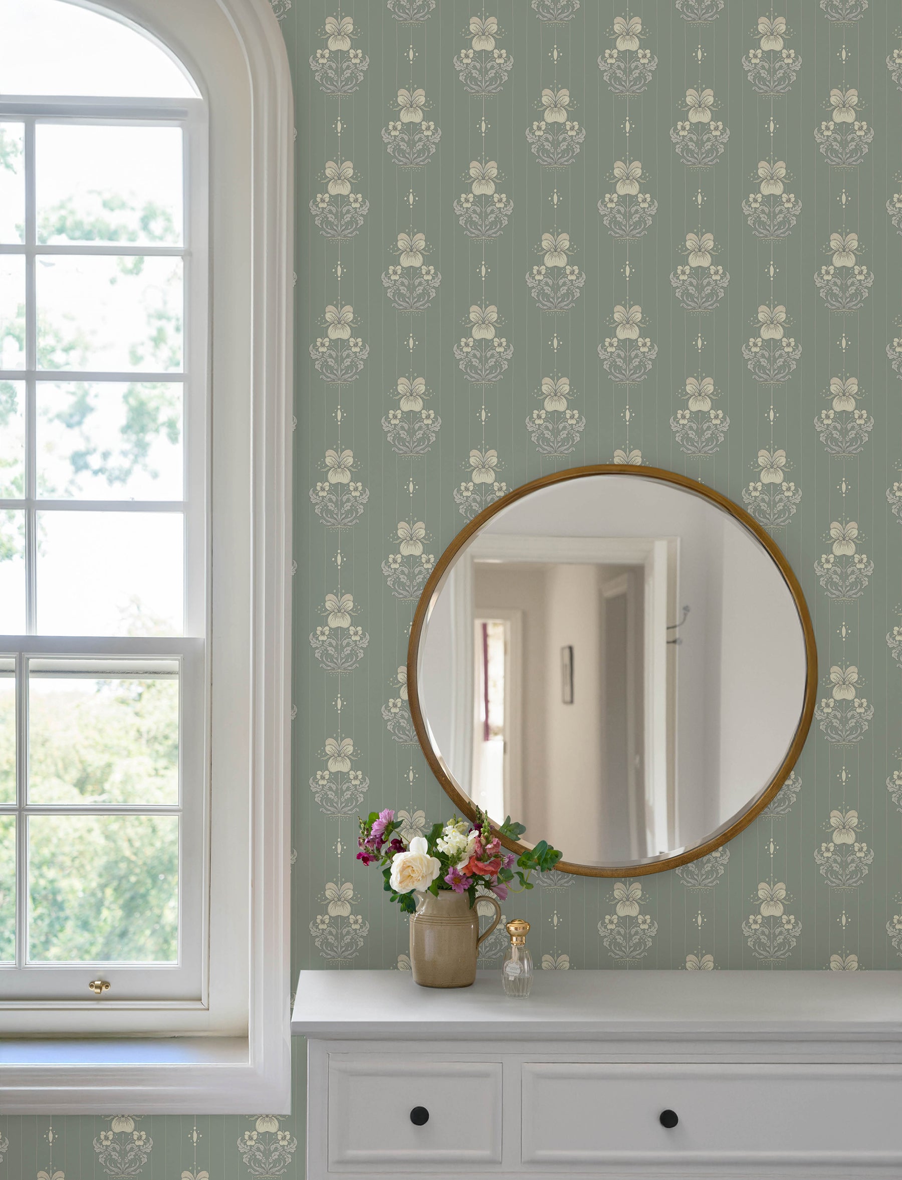 Gullvie wallpaper in seafoam color - pattern number 4201-48007 - by A Street Prints in the Savanna collection