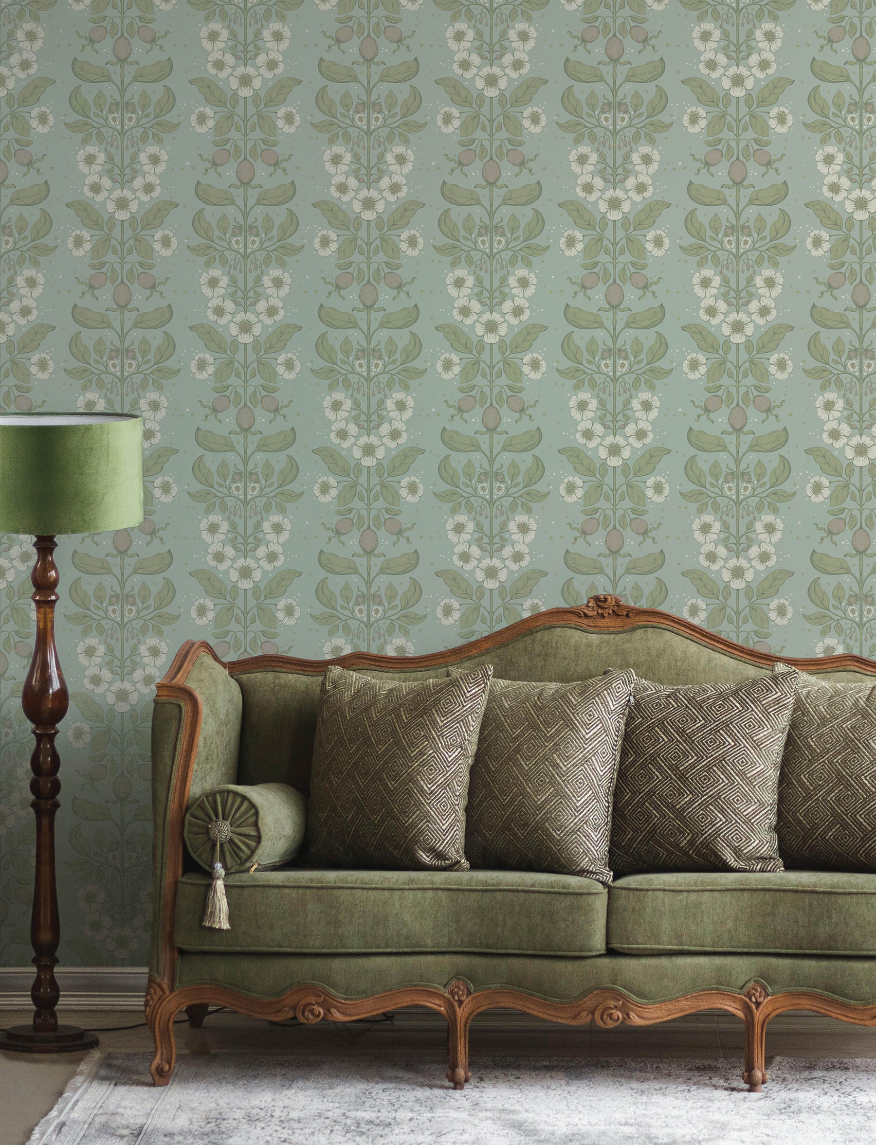 Rosa wallpaper in sky blue color - pattern number 4201-48011 - by A Street Prints in the Savanna collection